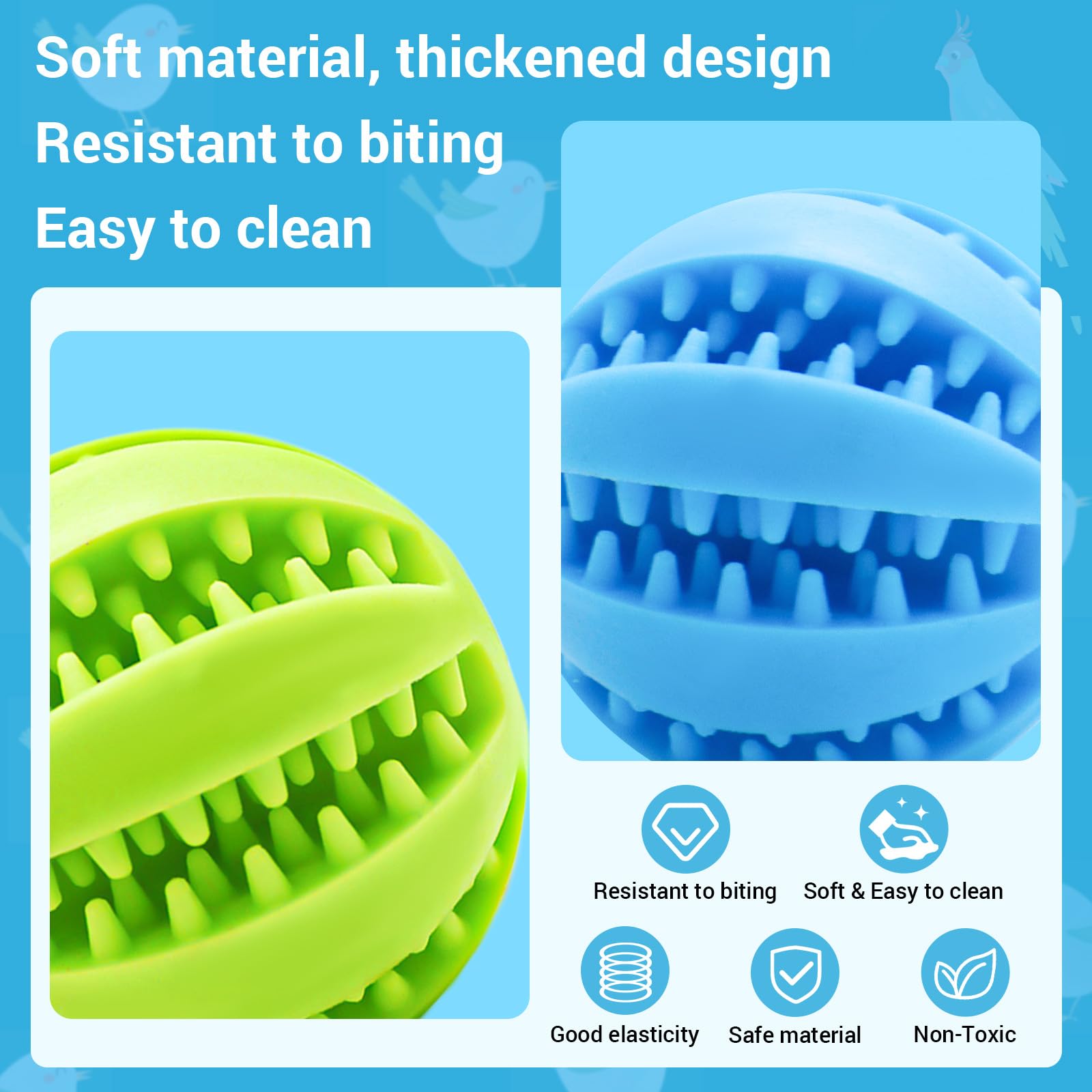 2 juguetes de búsqueda para todas las aves, comedero para loros, bolas masticables, juguete interactivo, accesorios de jaula para pájaros y animales pequeños, periquitos, pollos, loros