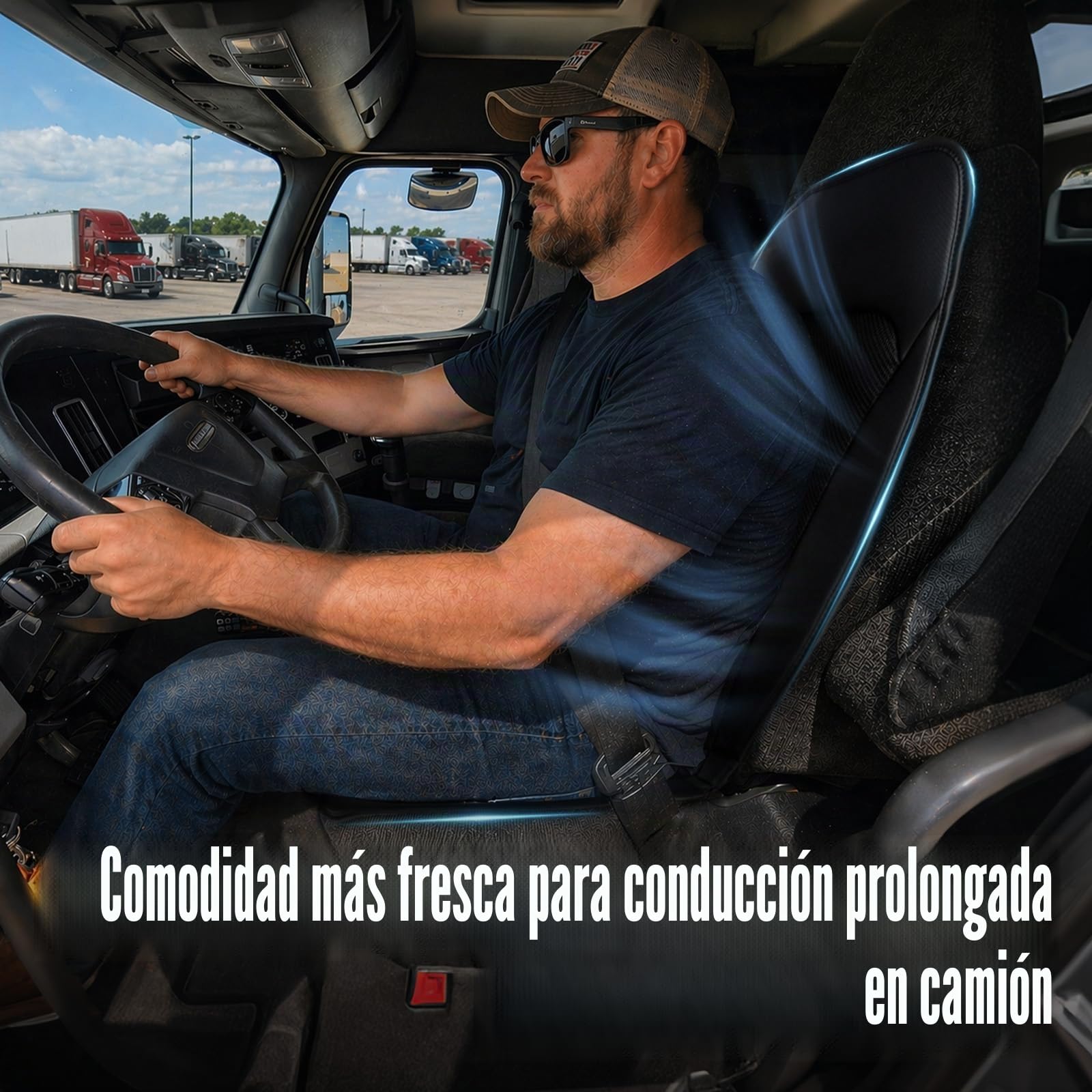 Funda de asiento de coche de refrigeración mejorada, cojín de asiento delantero de 12 V y 3 velocidades con 2 ventiladores turbo, ajuste universal para verano, coche, SUV, camión, oficina en