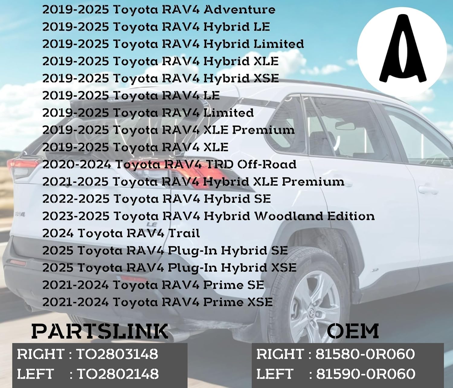 Toyota Rav4 RH Outer Tail Lamp - Commercial Bakkie Centre