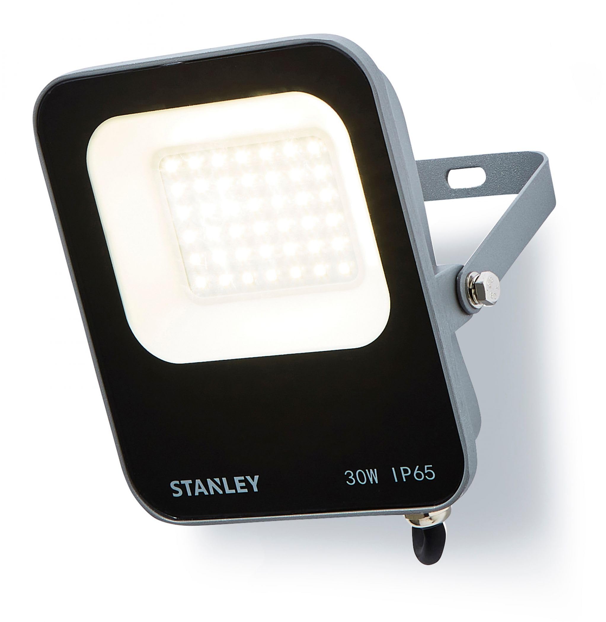 Stanley SXLS38688E Slimline 30w LED Flood Light, IP65, Black, 3300lm, 6500K