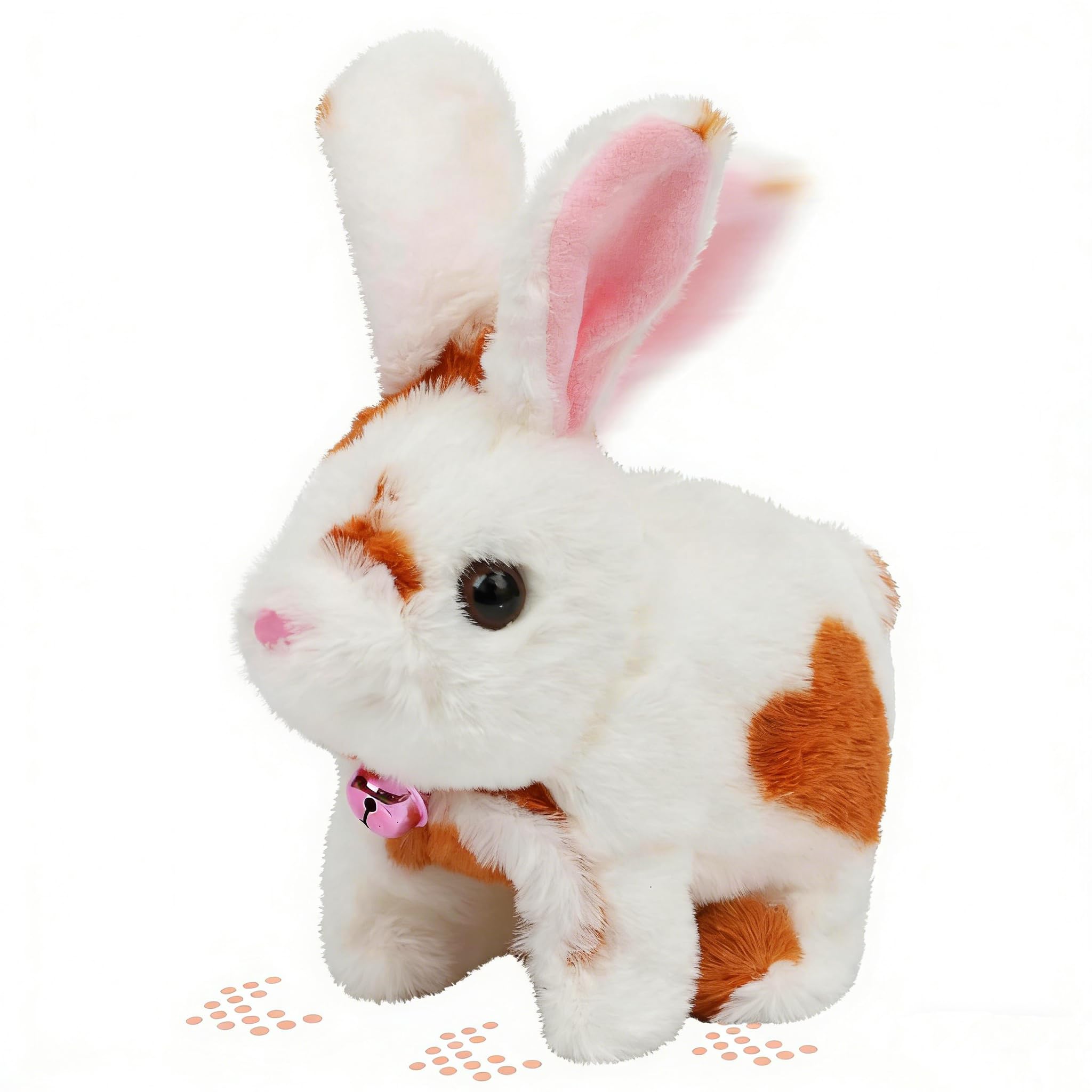 Cuteoy Walking Stuffed Animal Talking Wagging Nodding Educational Plush Kitty Toy Electric Interactive Animated Plushies for Girls Boys Birthday,Brown Bunny, 7" โ image 1