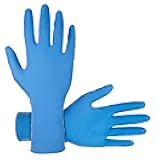 Safety 6607-40 Derma-Max Powder Exam Grade Disposable Nitrile 8 Mil Gloves, Medium, 50 Gloves 1/EA , Blue