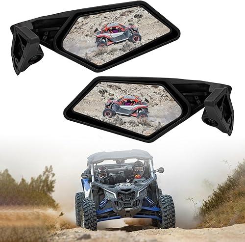 Smotrcc Espejos laterales X3, espejos de visión lateral UTV compatibles con Can Am Maverick X3 TurboDS MR RS Turbo R X3 Max 1000 OEM reemplazo