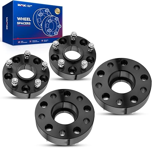 Vista 435 de KAX Espaciadores de rueda de 0.236 x 5.315 in, espaciadores de rueda centrados de 2 pulgadas y 6 lengüetas para F-15-0, Expedition, Mark LT, Negro