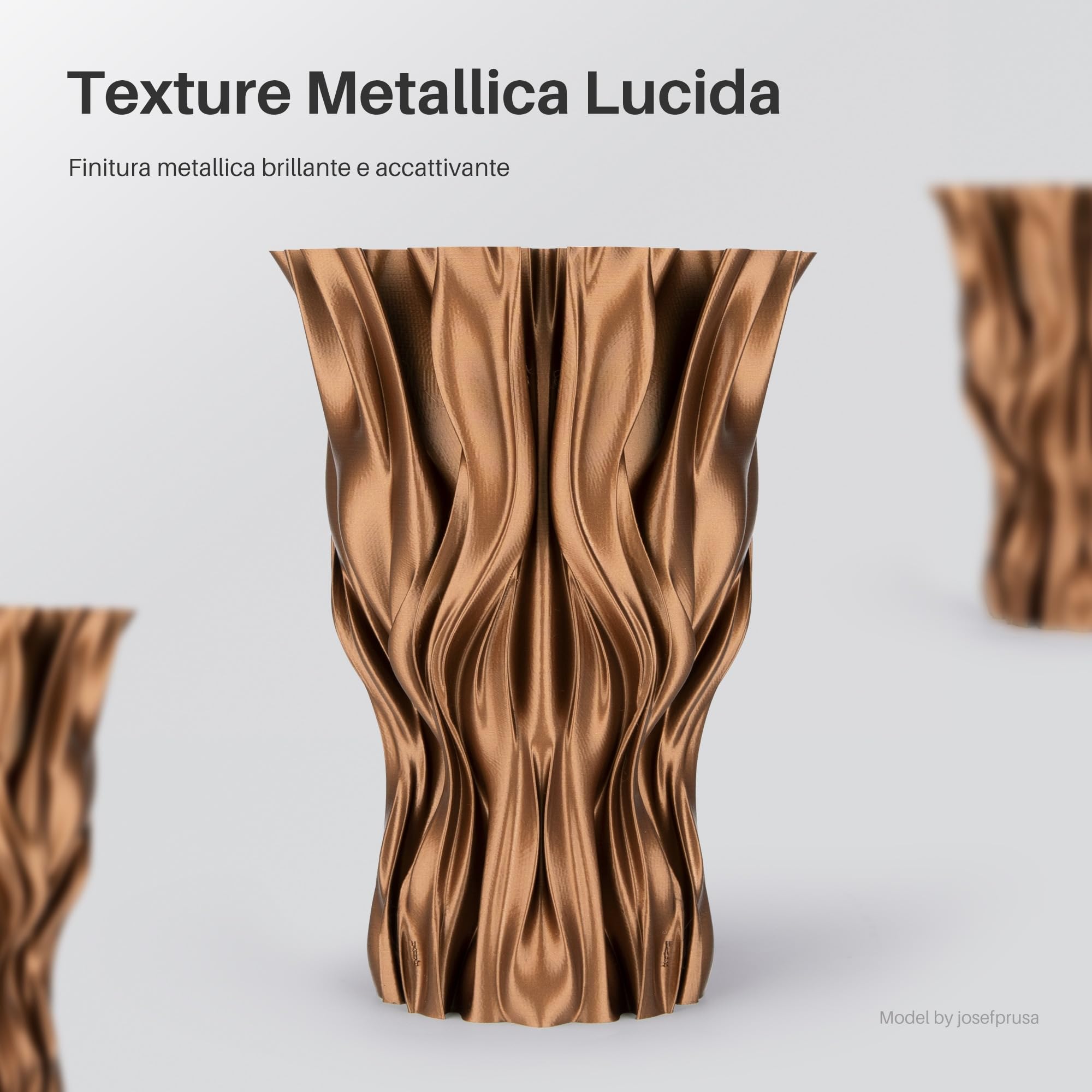 ELEGOO Filamento PLA Metallico 1,75 mm Rame 1KG, con Polvere di Rame, Aspetto Lucido e Metallico, Alta Precisione ± 0,02 mm, Compatibile con Stampanti 3D FDM