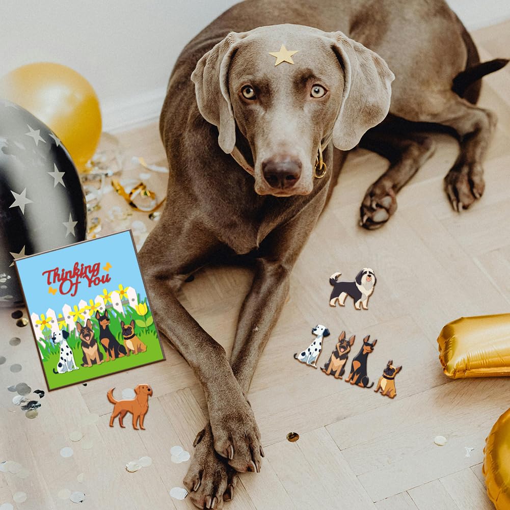 GLOBLELAND Pets Dogs Cutting Dies for DIY Scrapbooking Metal Collie Dalmatian Golden Retriever Cut Dies Corgi Doberman Bulldog Beagle Dachshund Die Cuts for Card Making Embossing Photo Album - Image 3