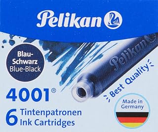 Pelikan Cartucho para Caneta Tinteiro 4001 Tp/6, Azul Preto