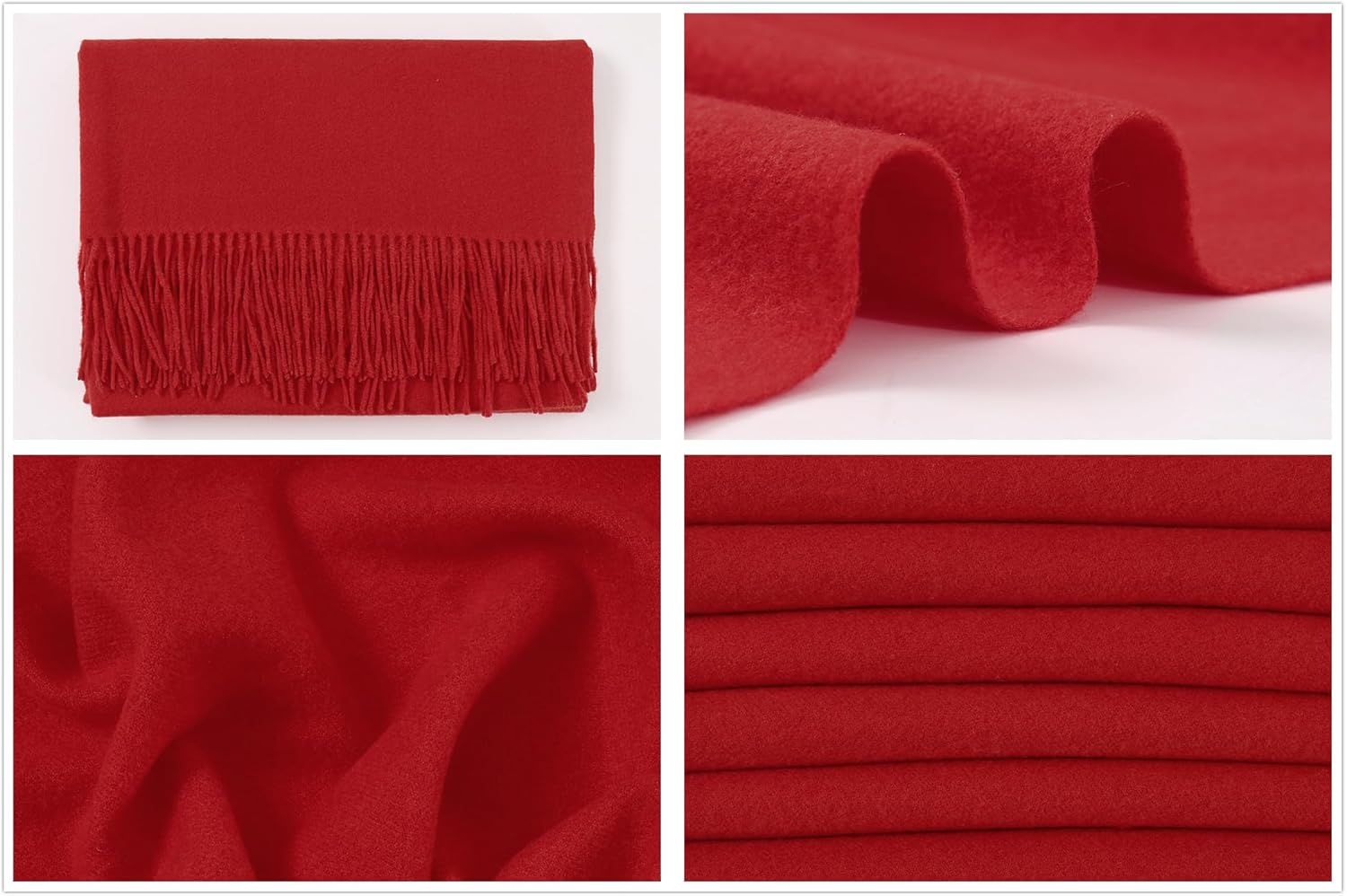 RIIQIICHY Winter Scarfs for Women Pashmina Shawls Wraps for Evening Dresses Large Warm Soft Scarves - Image 8