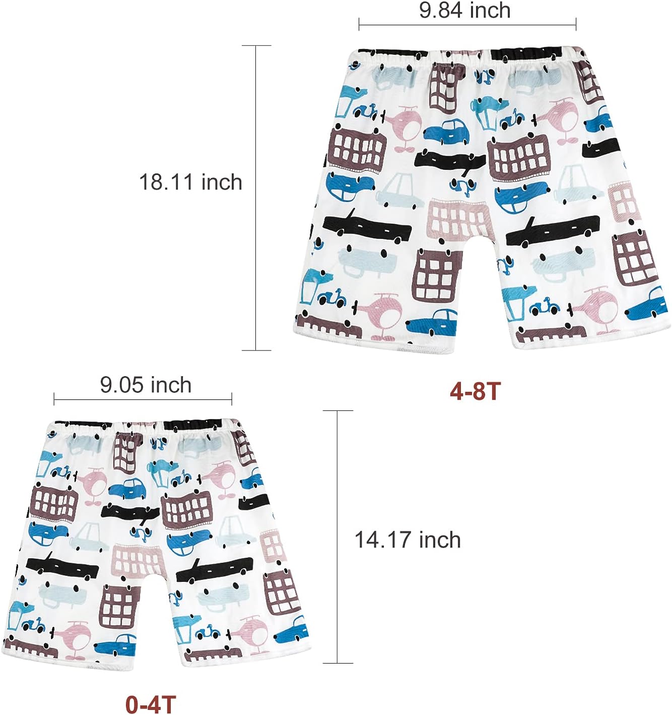 2 Packs Waterproof Diaper Pants Potty Training Pants for Baby Boy and Girl Night Time 0-4T