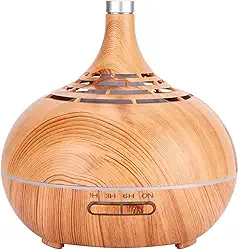 Umidificador Ar Ultrassônico 550ml, Difusor Óleos Essenciais, Com Controle Remoto e Desligamento Automático (Mad Clara)