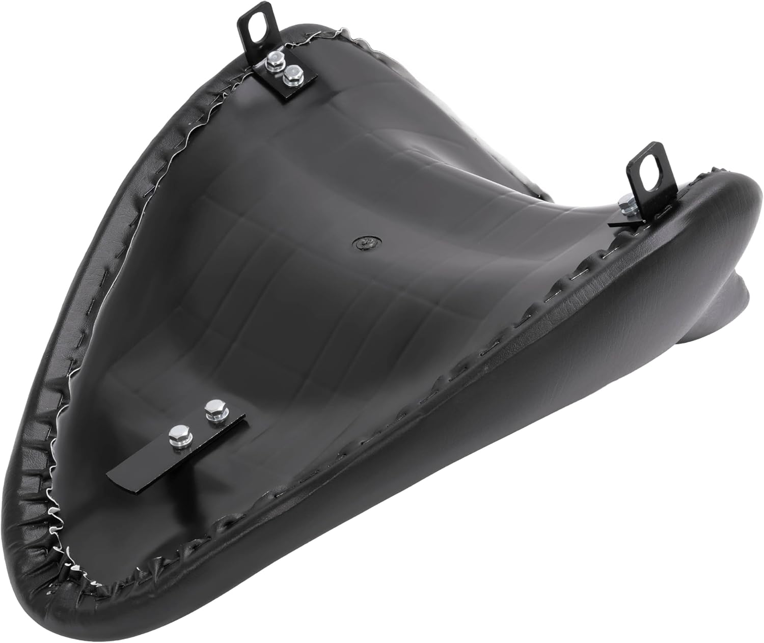 ALMULOO Seat Compatible with 2000-2007 Harley Davidson Softail Fat Boy FXST FLST FLSTF Rider Driver Seat Black Plastic