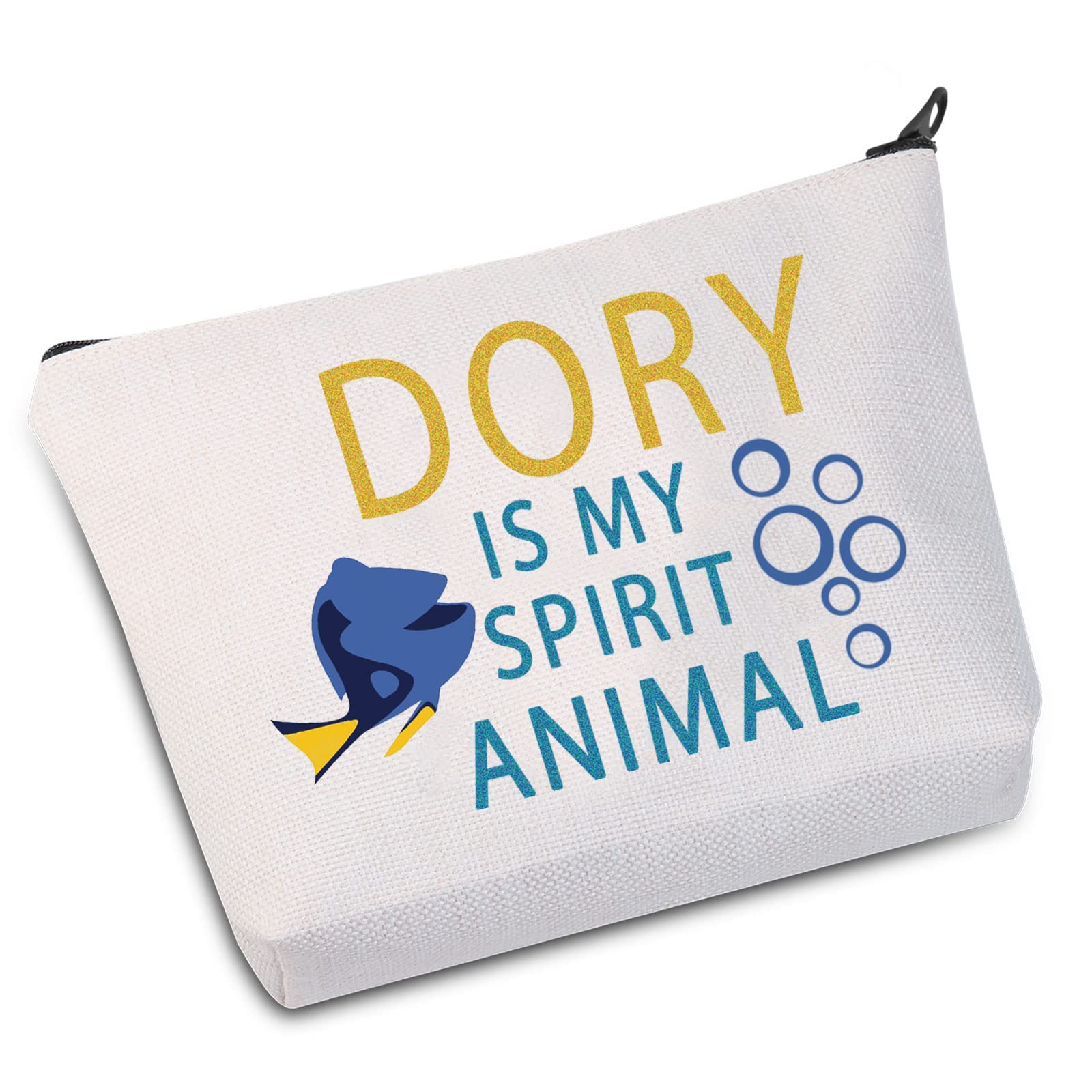 WZMPA Fish Cartoon Cosmetic Makeup Bag Ocean Fish Fans Gift Dory Is My Spirit Animal Makeup Zipper Pouch Bag For Women Girls (Dory Spirit)