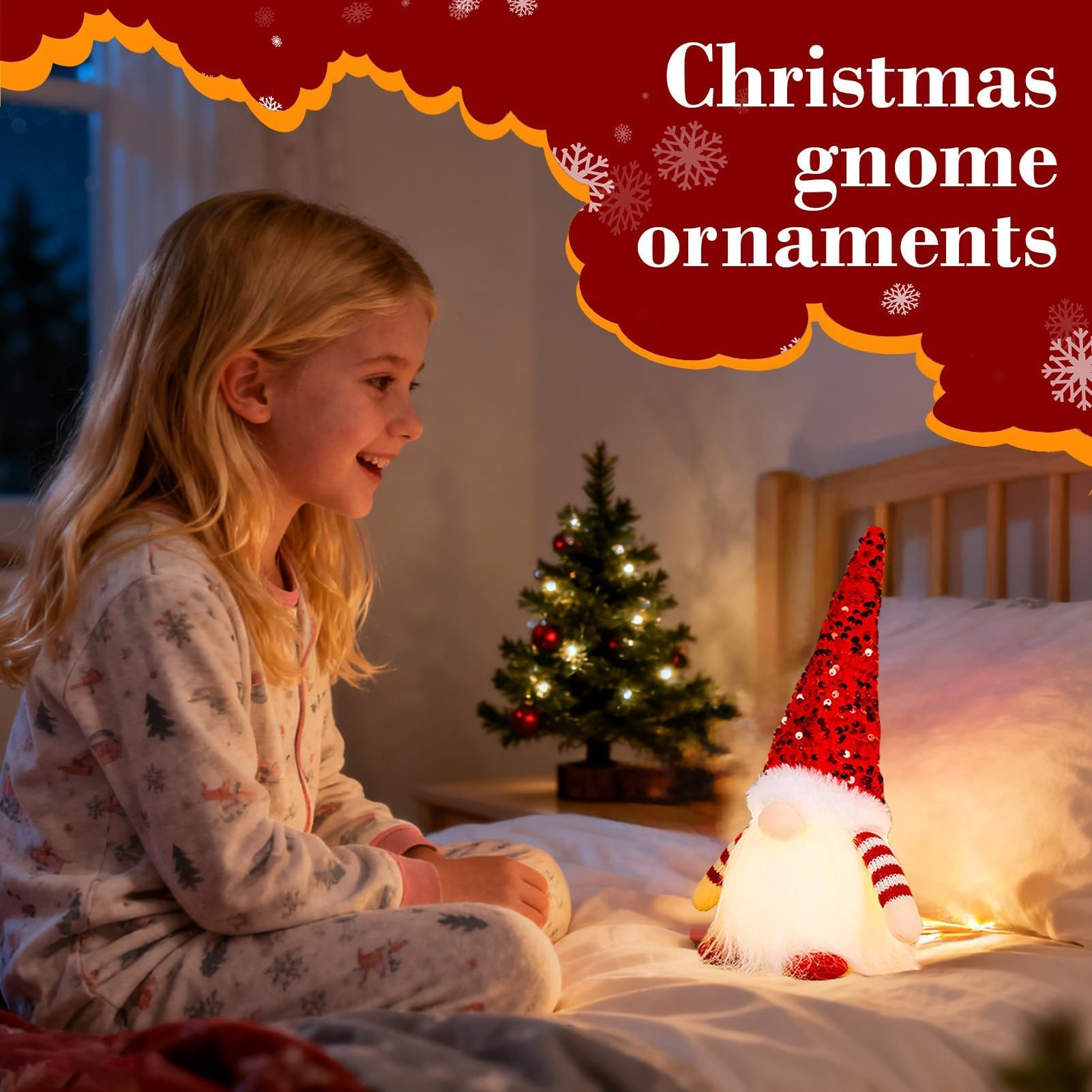 Gnomo - Decoraciones navideñas | Muñeca de peluche iluminada que funciona con pilas para vacaciones, Acción de Gracias, Pascua, decoración del hogar y el lugar de trabajo