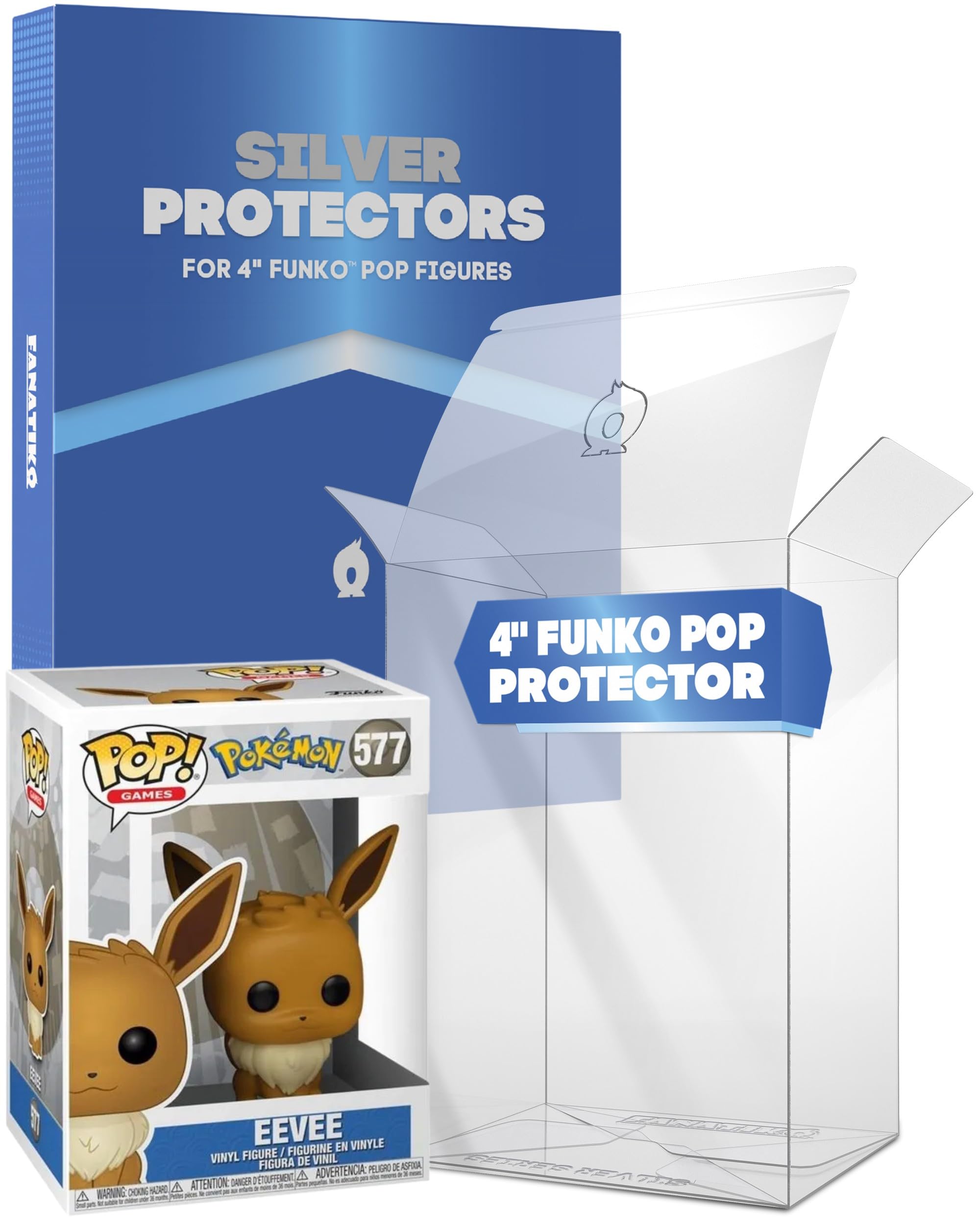 Confezione da 6 Protettori SILVER per Funko Pop 4'' – Protezione Funko Pop da 0,4 mm – Mantieni la tua Collezione in Perfette Condizioni Grazie al tuo Pop Protector