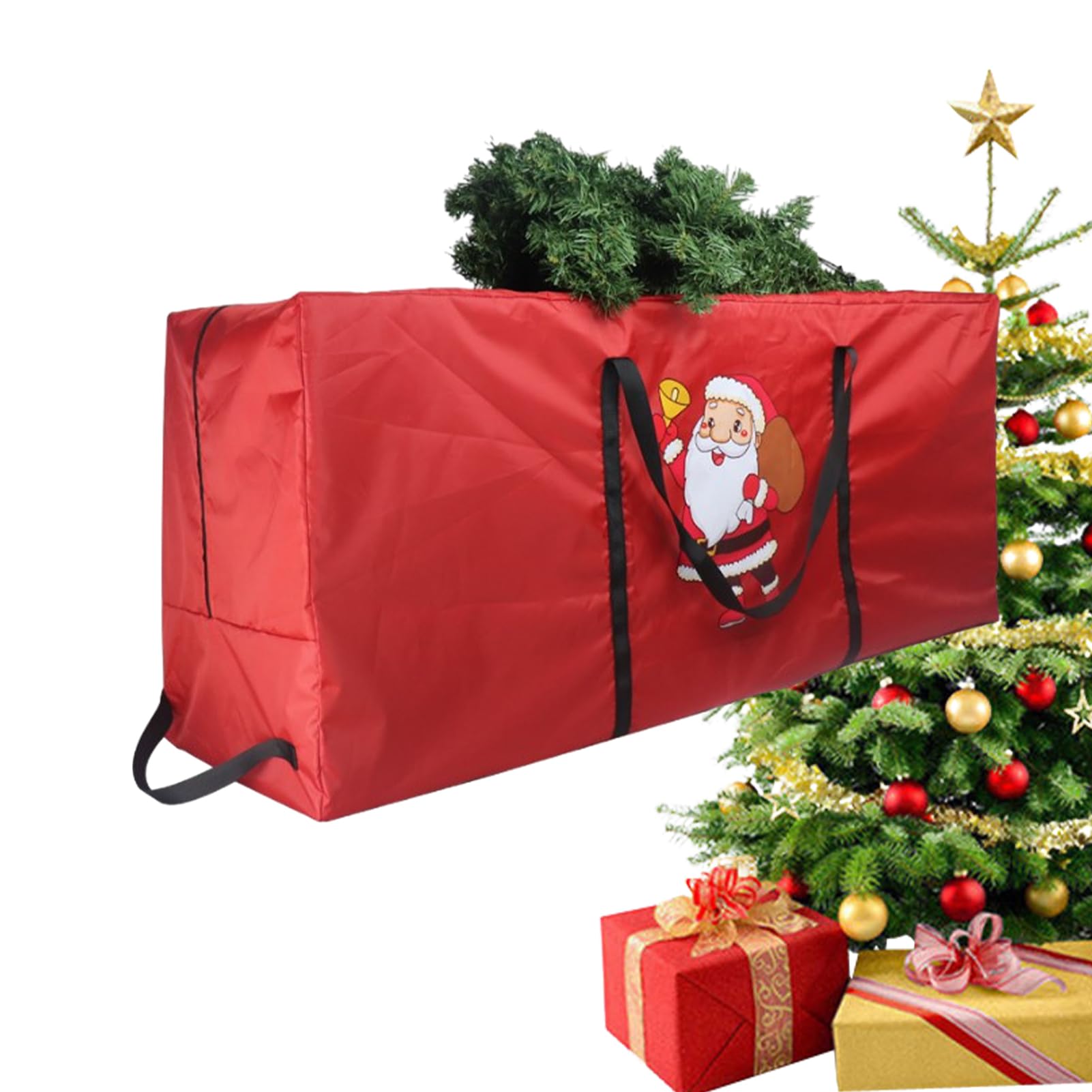 Modo Borsa Portaoggetti Per Albero Di Natale E Decorazioni (borsa Rossa Extra Large Per Albero Di Natale - Foto 7