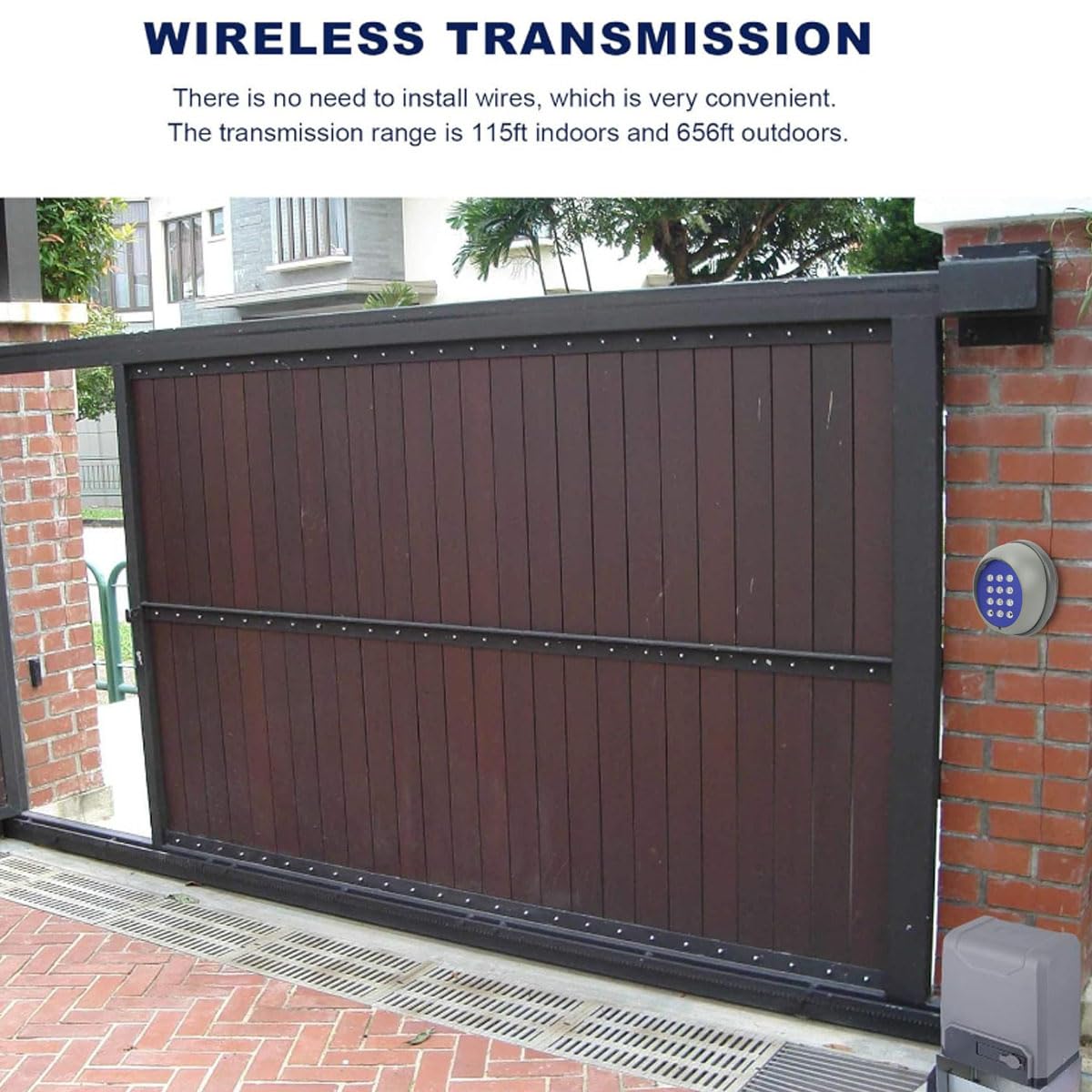 Teclado Inalámbrico De Seguridad Mejorado, Teclado De Puerta De Entrada De Código Automático Control De Panel De Operador Remoto para Abridor De Puerta Corredera