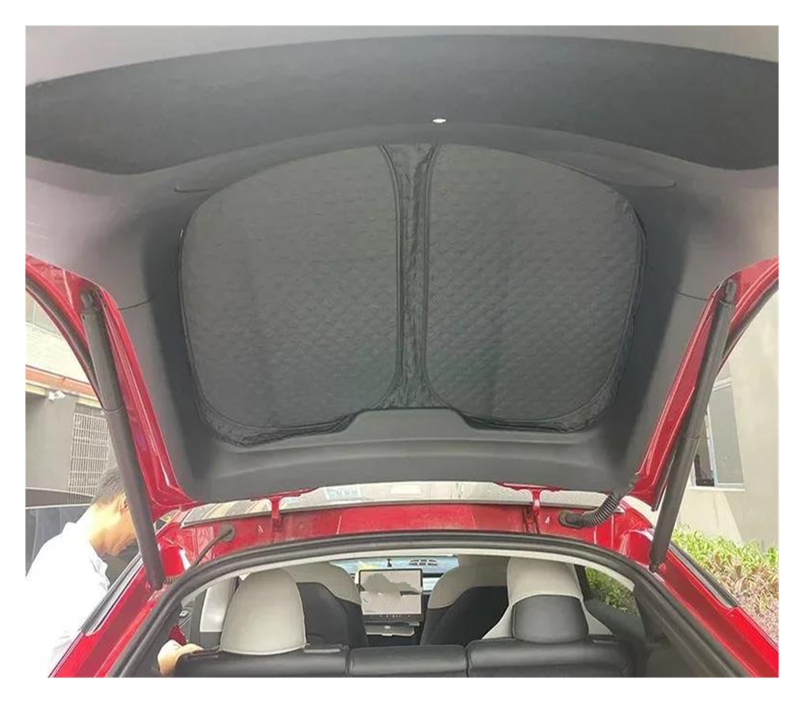 Parasol Grueso Plateado Para Ventana Para Tesla Para Model Y Accesorio Para Parabrisas Parasol Coche Magnético(4p side)