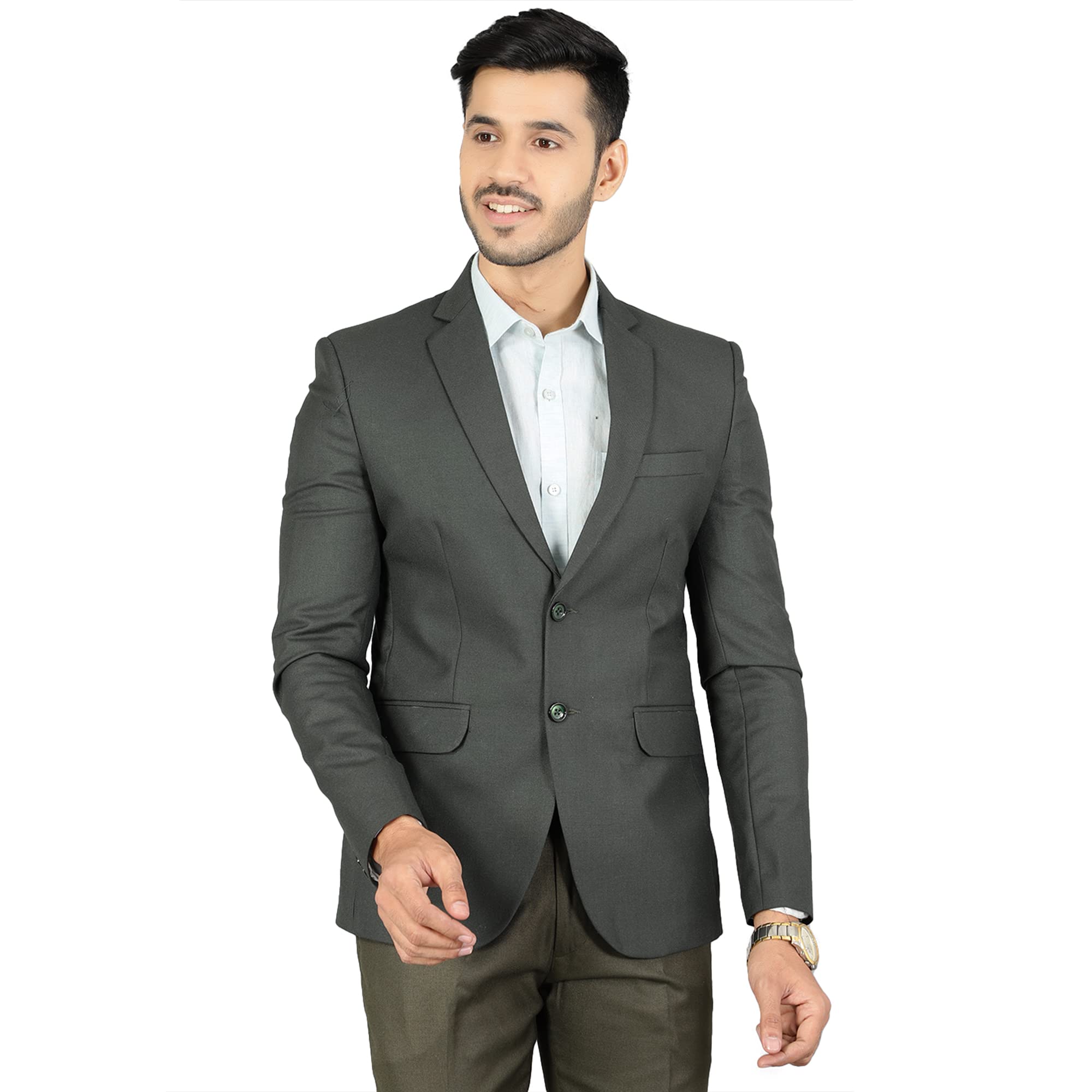 wintage Men's Polyester Cotton Plain Blazer-picture-21