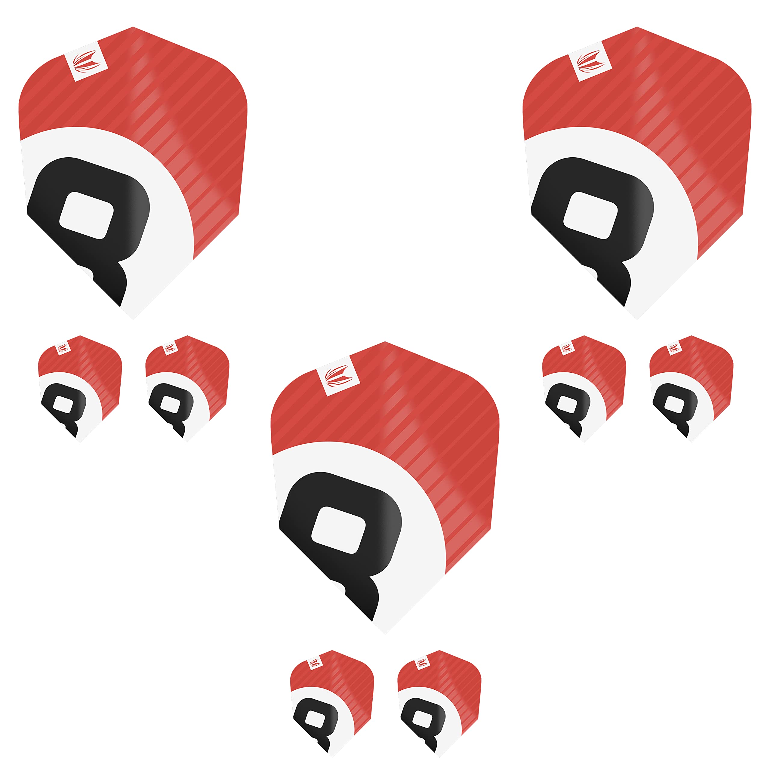 Target Darts Chicane Design 3 x zestawy Pro Ultra Red Ten-X Dart Flights - łącznie 9