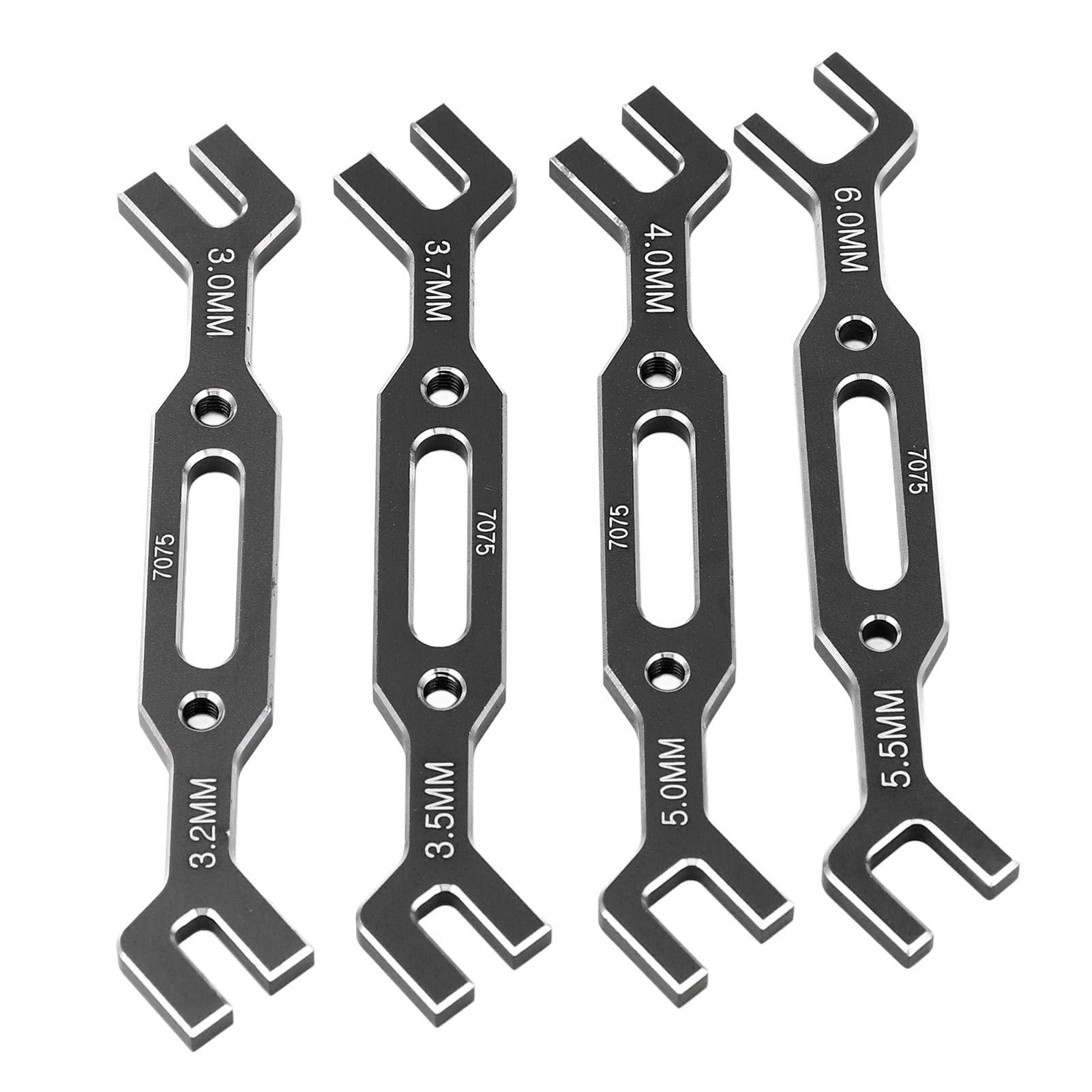 Dilwe Chiave di Regolazione Tirante RC, Strumento per Rimozione Giunto Sferico per Auto RC in Lega di Alluminio per Auto RC Modello 1/10 1/16 3.0mm‑6.0mm (Black)