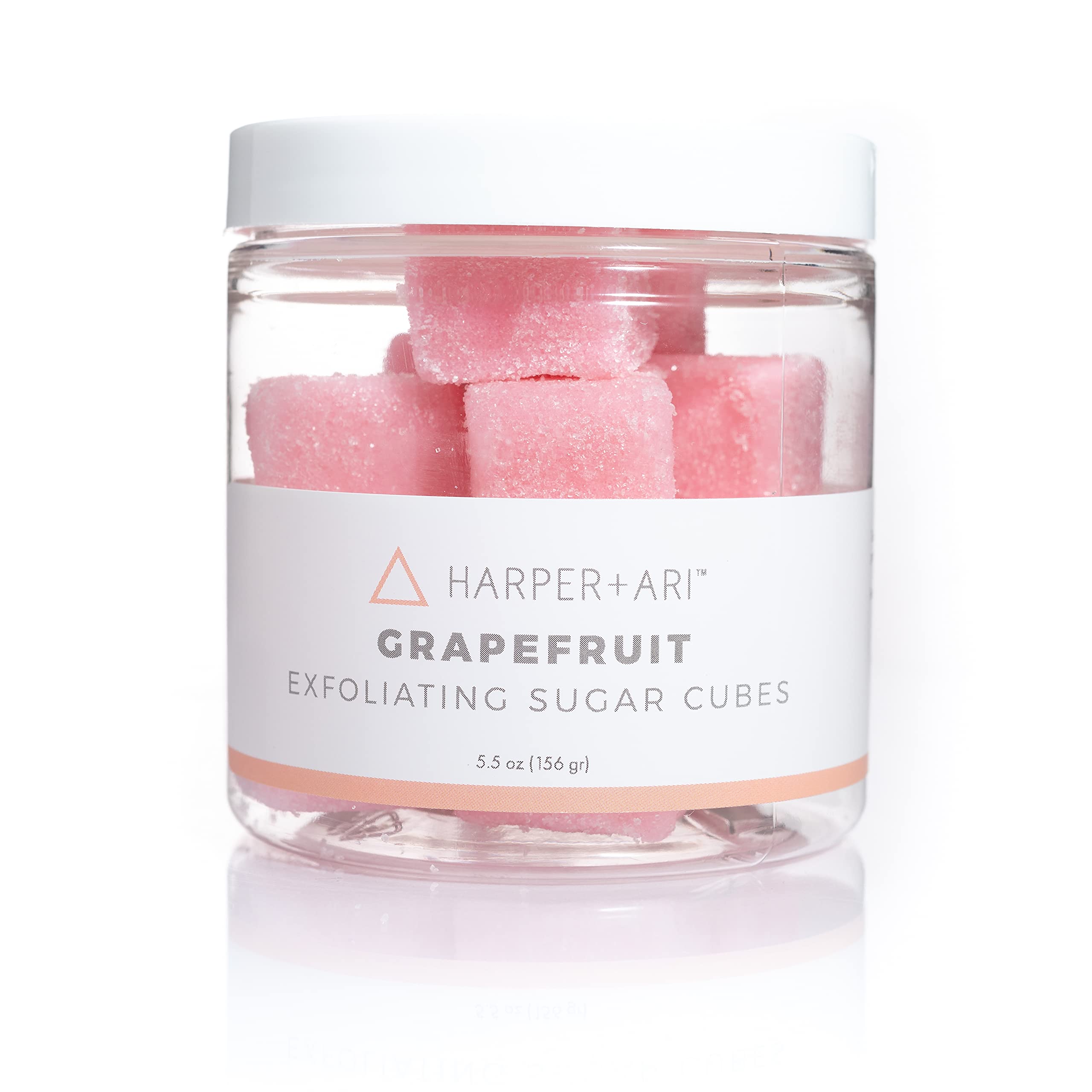 Harper + AriSugar Scrub Cubes (Grapefruit, 10 Cubes/5.3oz), Exfoliating Body Scrub in Single Use Size, Soften and Smooth Skin with Shea Butter and Aloe Vera