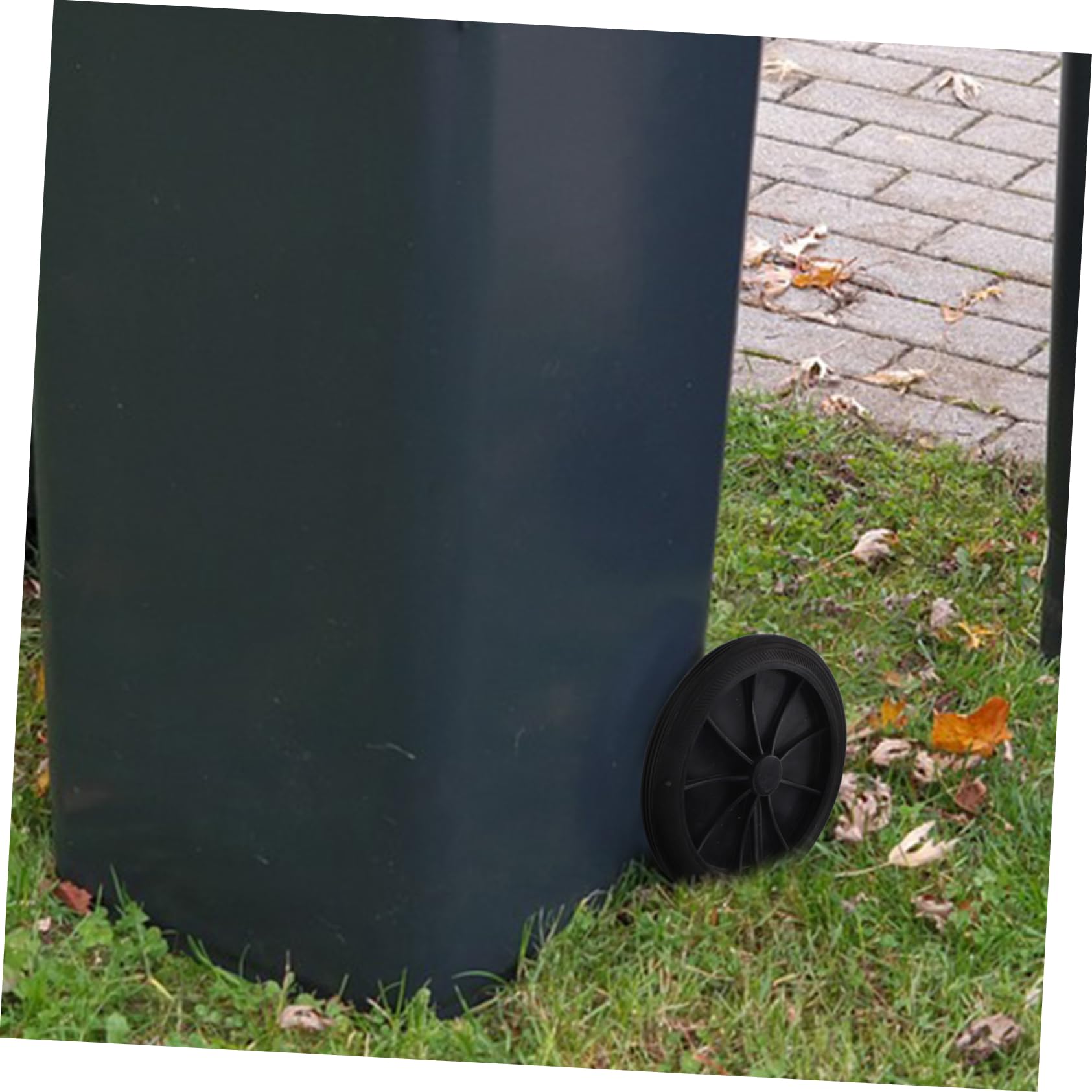 OUNONA Ruote di Ricambio in Plastica per Bidone della Spazzatura 2 Pezzi per Nero Facilità di Sostituzione e Manutenzione, Compatibili Bidoni e Rimorchi Esterni