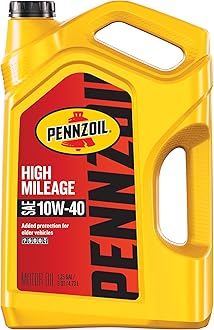 PennzoilHigh Mileage 10W-40 Motor Oil, 5 Quart