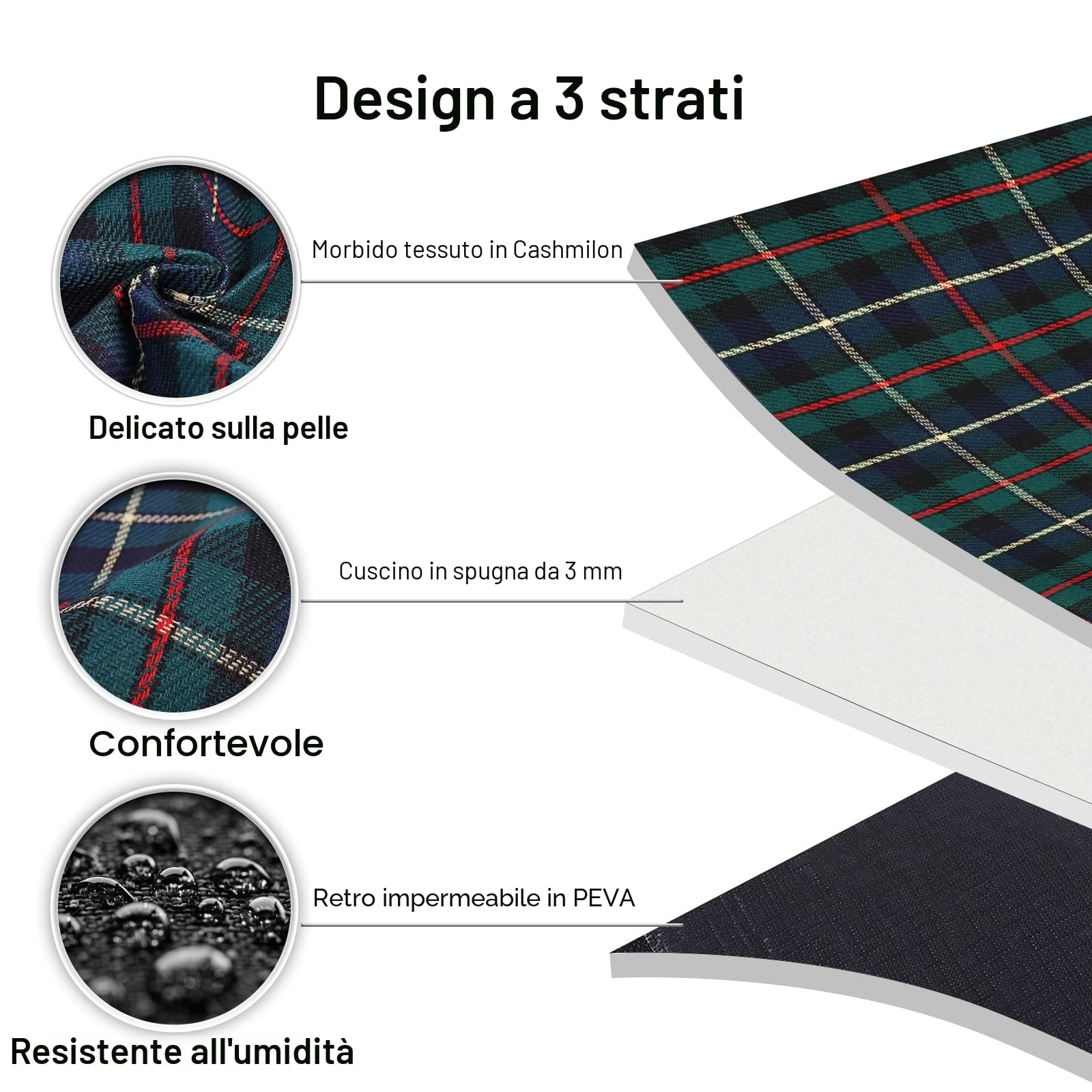 Ben & Bel - Coperta impermeabile e antisabbia, per picnic in famiglia, pieghevole e portatile, con cinghia per il trasporto, per viaggi all'aperto, campeggio, escursionismo, 150 x 200 cm, XL (verde)