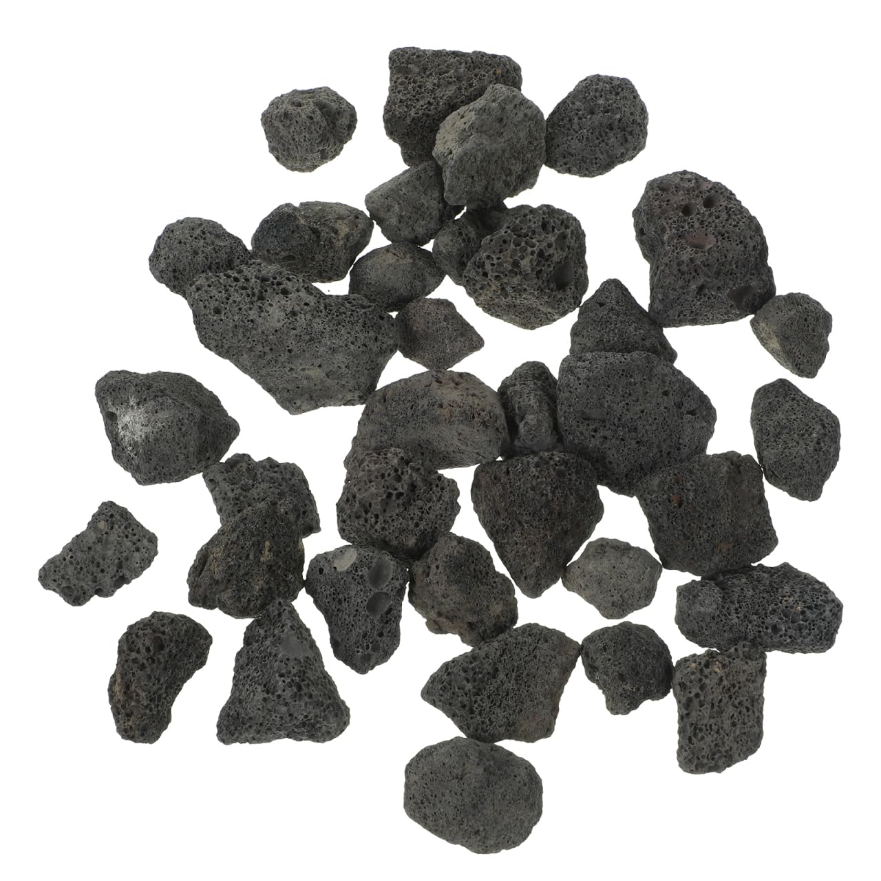 Veemoon Black Volcanic Lava Rock Stones 2-3cm 500g Pack Aromatherapy Fish Tank Landscaping Decor Flowerpot Planter Stone for Aquarium Accessories