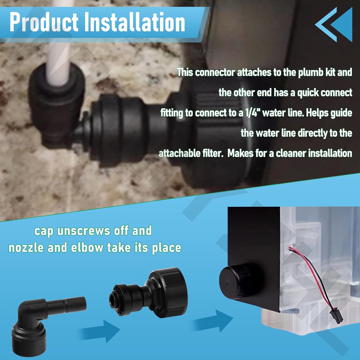 Direct Water Line Hookup with Elbow for K-eurig Commercial Brewers image 4