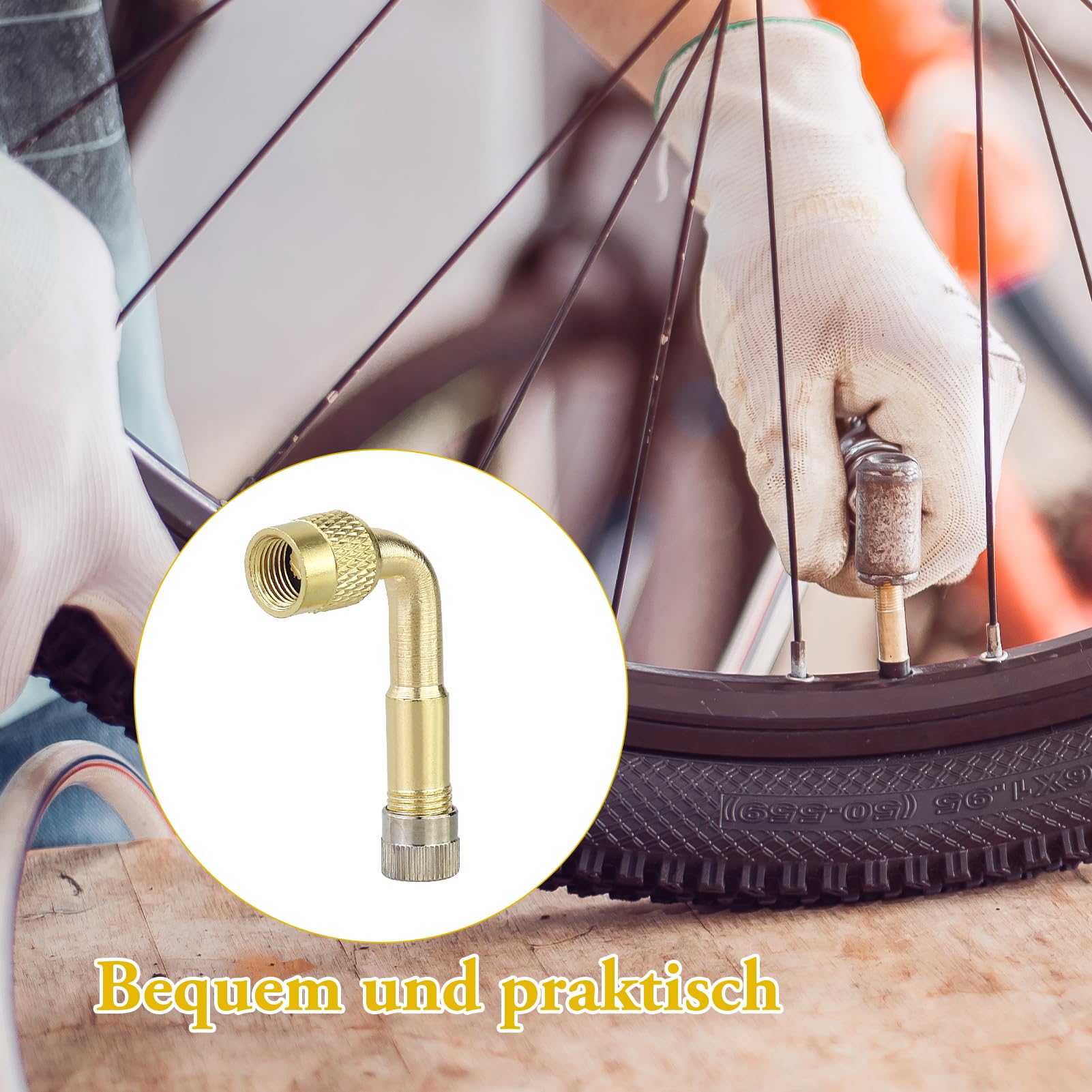 3 pezzi prolunga valvola a 90 gradi, prolunga valvola in rame, adattatore per valvola ad angolo, ideale per auto, moto, bicicletta e scooter