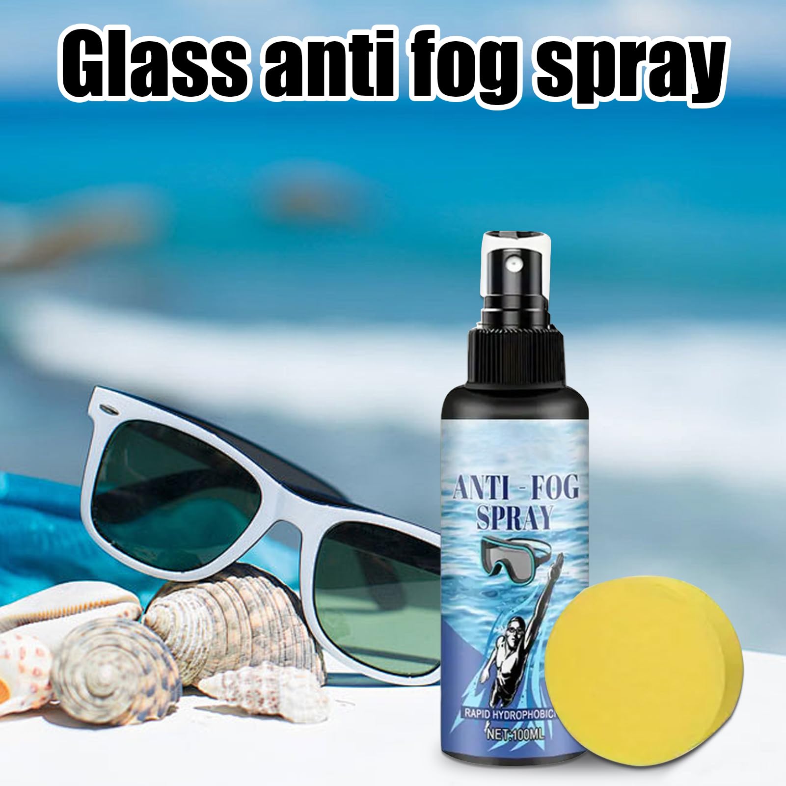 Spray Antiappannante per Occhialini da Nuoto | Soluzione Antifoschia per Occhiali Subacquei Trasparenti | Liquido Manutenzione 100ml per Allenamento Piscina Snorkeling attività Acquatiche