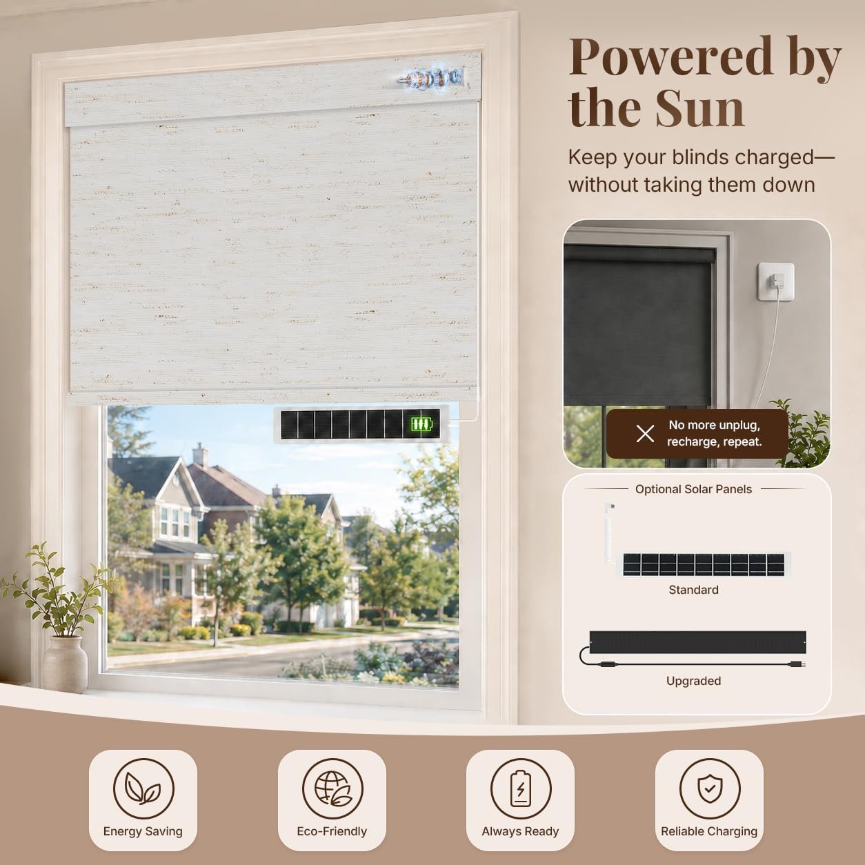 100% Blackout Smart Motorized Blinds with Remote for Bedroom Quiet Motor 8