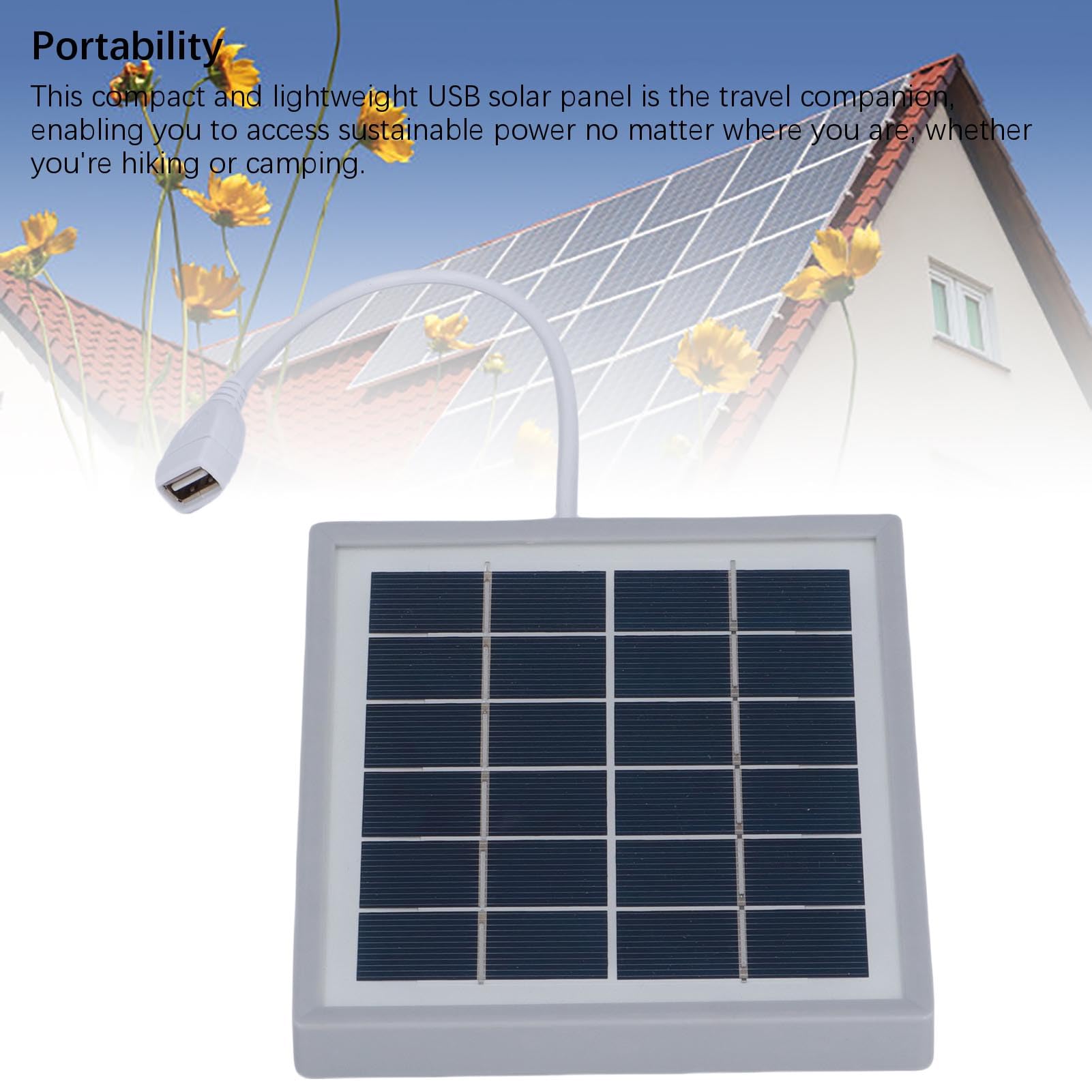 Chargeur Solaire Portable, Chargeur Solaire USB Monocristallin
