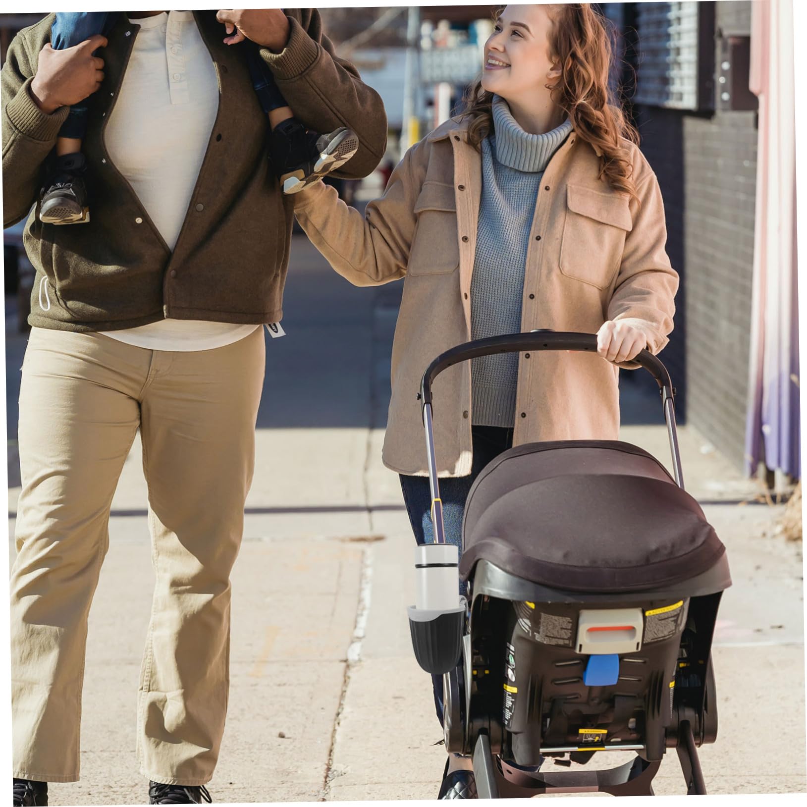 BESTonZON 2 Pezzi Portaoggetti Per Tazza D'Acqua Per Passeggino Forniture Per Passeggino Portabicchieri Per Carrello Portabottiglie Regolabile Carrello Portabottiglie Per Latte Carrello