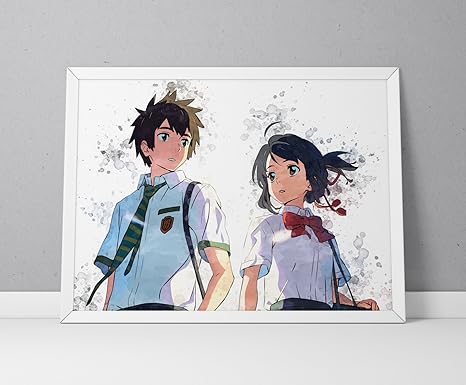 Amazon Co Jp Kimi No Na Wa印刷 お名前プリント Kimi No Na Waポスター お名前ポスター アニメポスター アニメ 印刷水彩n 001 8 X 10 Inch ホビー