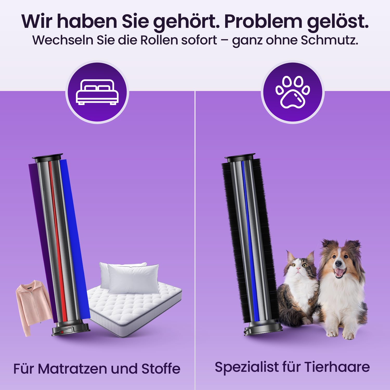 Milbensauger für Matratzen mit 18 kPa Saugkraft, UV-C Licht, 63 °C Heißluft und 2 Bürsten, Bett-Staubsauger und Matratzenreiniger für Matratzen, Betten, Sofa