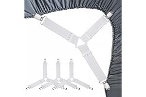 Bed Sheet Holder Straps - Eliminate Sheet Wrinkles with Adjustable Elastic Sheet Stays