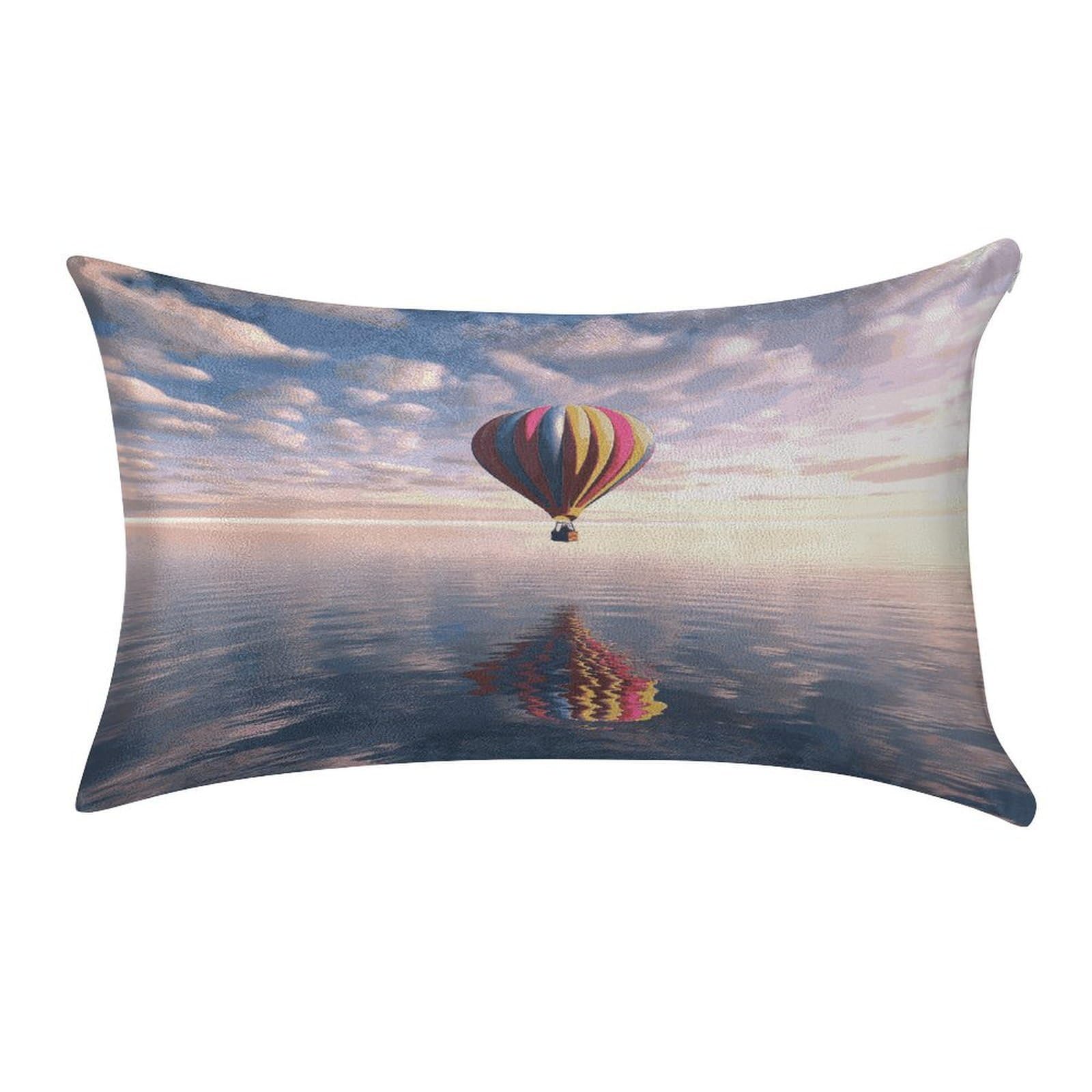 Btcowzrv Style Hot Air Balloon Over The Sea Pillow Cover Pillow Case Pillowcase