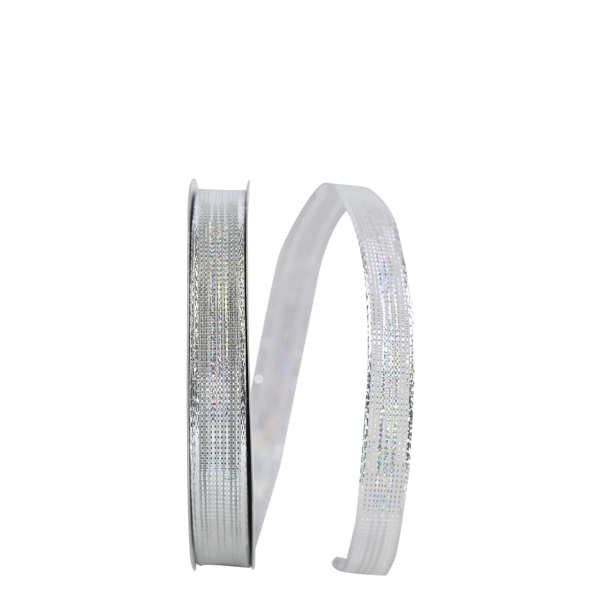 Ruban argenté 1,6 cm x 45,7 m de Reliant pour décorations de fête