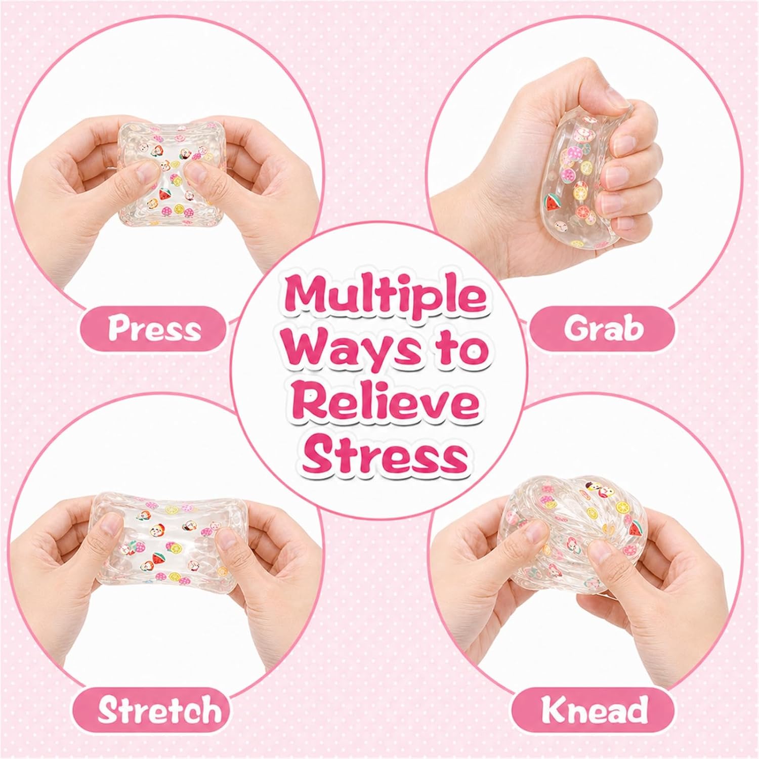 Fruit Squishy Toy, Slow-Rise Square-Shaped Squishy Stress Ball, 1 Pack image 4