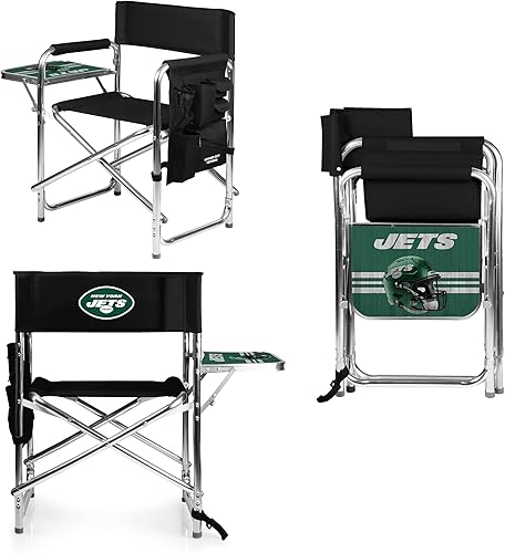 PICNIC TIME NFL Sports Side Table, Beach, Camp Chair for Adults