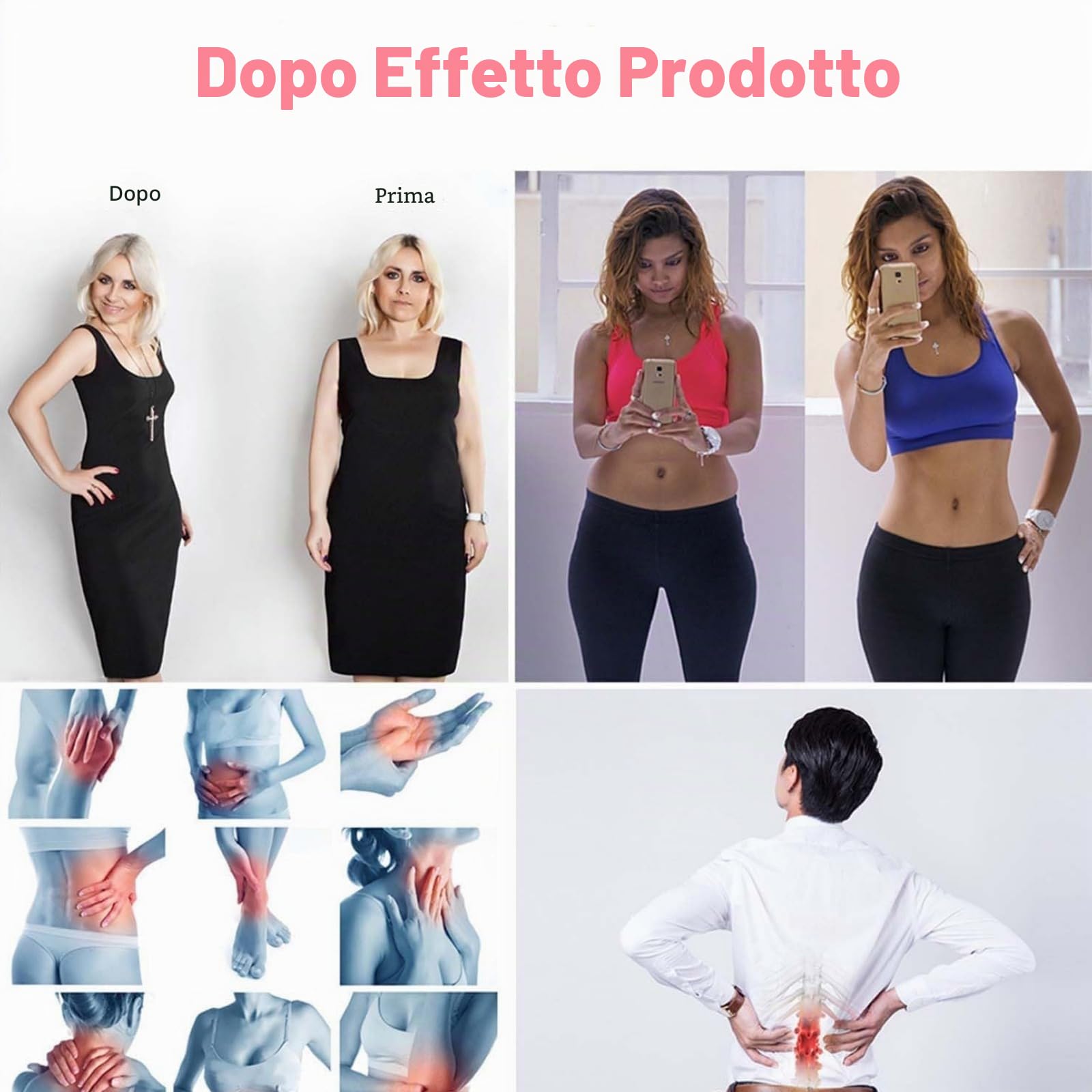 Cintura per terapia con luce rossa con massaggio, luce infrarossa 660nm/850nm, cuscinetto riscaldante per vita, schiena, spalle, addome, sollievo dal dolore alle gambe e circolazione sanguigna