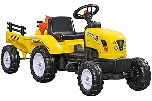 Aosom Farm Tractor Pedal Tractor Kids Ride on Tractor