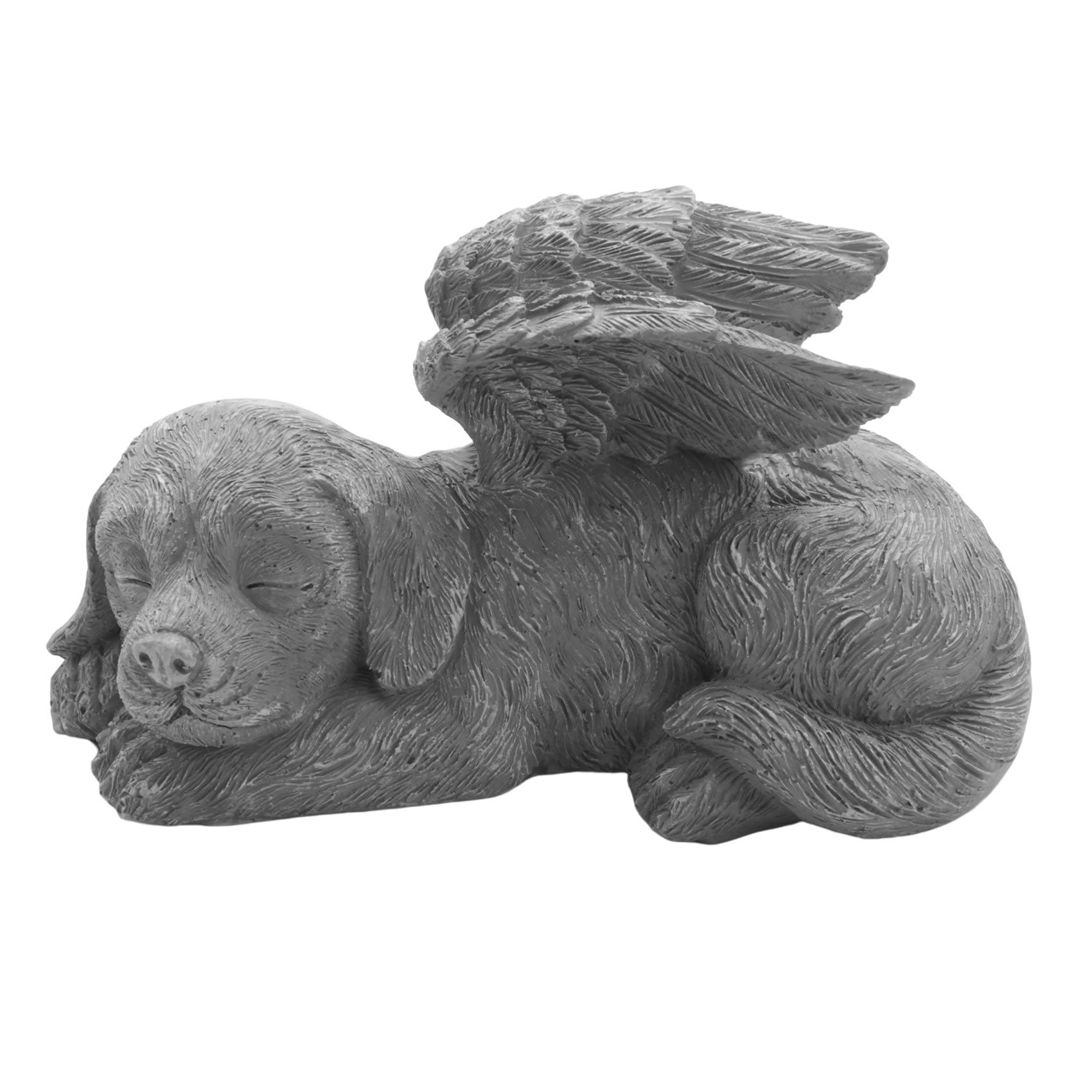 CTRLZS Dog Angel Pet Memorial Tombstone Marking Carved Statue, Resin, Stone Finish