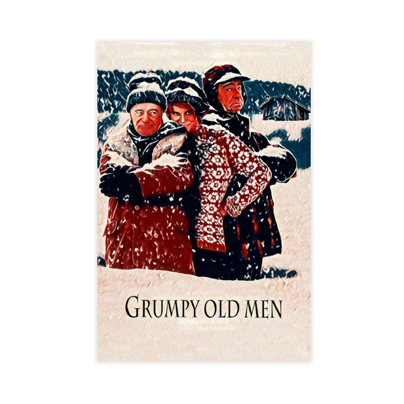 Lkjhlk Men's Unframe-Style1 Grumpy Old Iconic Classic Movie Posters Canvas Wall Art Decor Paintings For Living Room Home Decoration Unframe 12×18Inch(30×45Cm)
