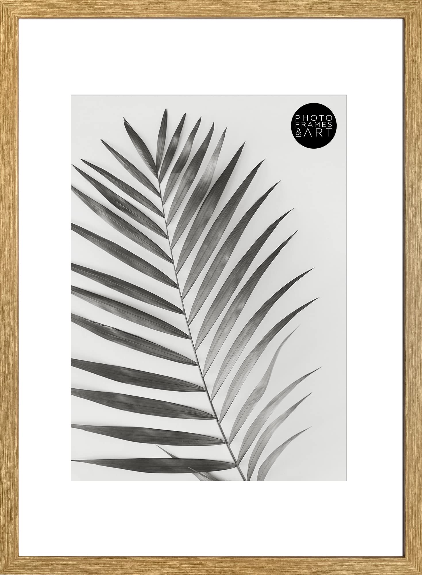 pf+a A2 Frame with Mount For A3 - Perspex - Oak Effect Frame For A3 Poster / A2 For A3 Oak Picture Photo Frame