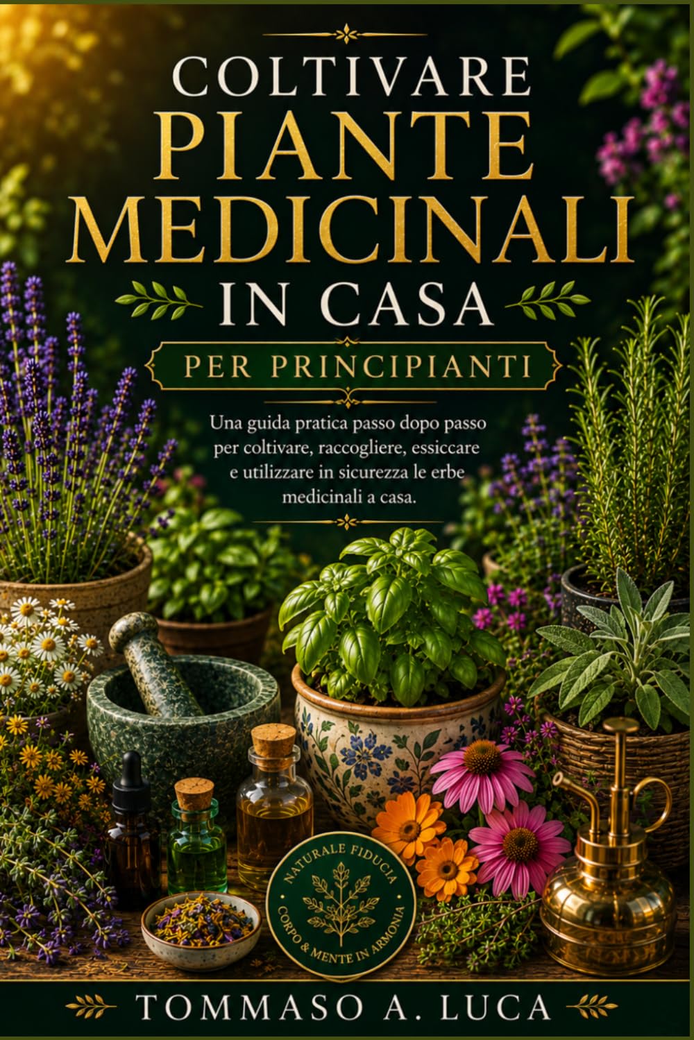 COLTIVARE PIANTE MEDICINALI IN CASA PER PRINCIPIANTI: Una guida pratica passo dopo passo per coltivare, raccogliere, essiccare e utilizzare in sicurezza le erbe medicinali a casa.