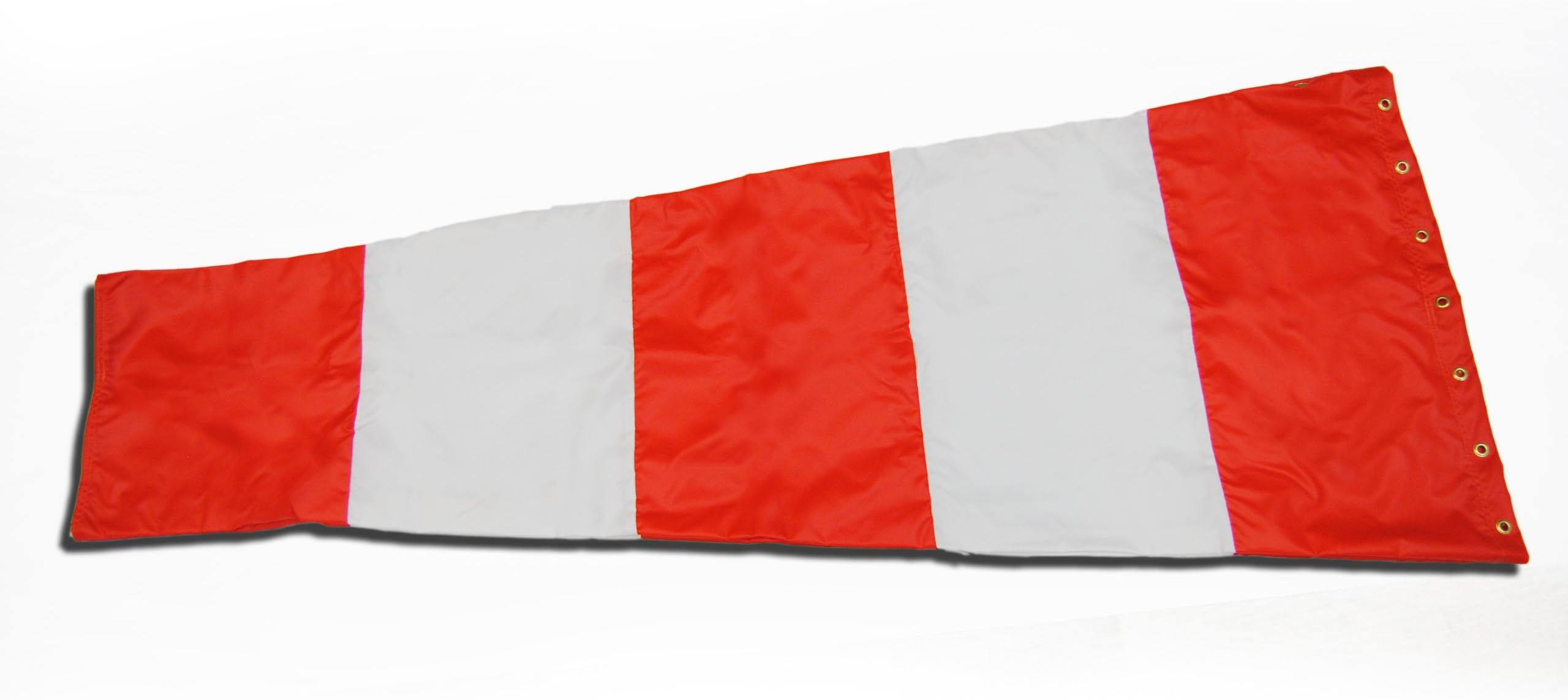 USA Made 18" X 72" High Visability Orange and White Replacement Windsock - Airport Windsock Corporation