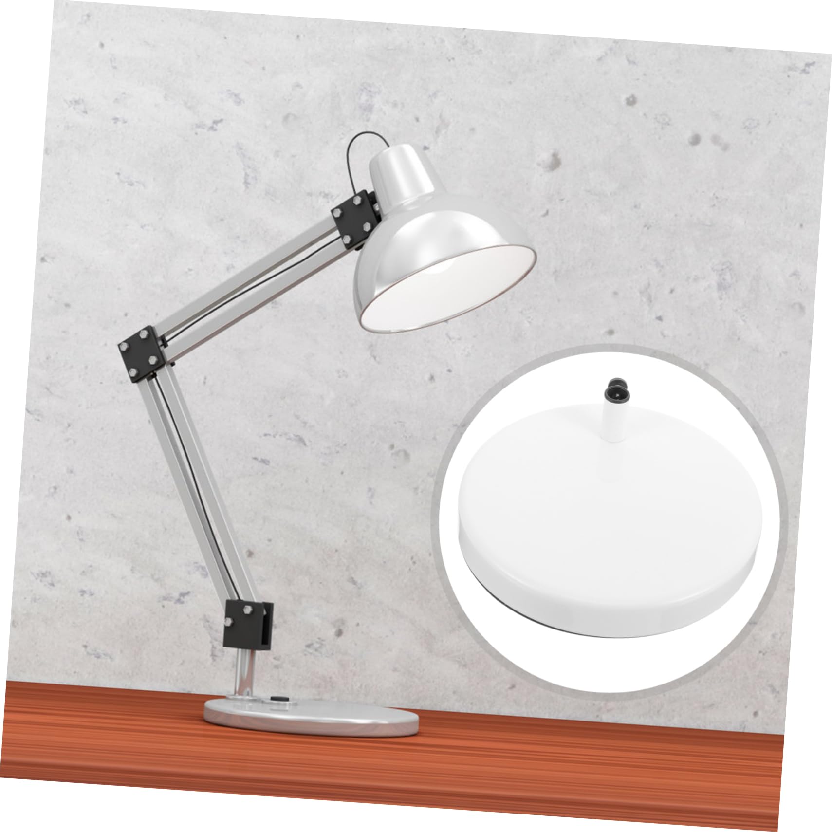 Zerodeko Socle de Lampe de Bureau Rond en Fer pour Bras Articulé DIY